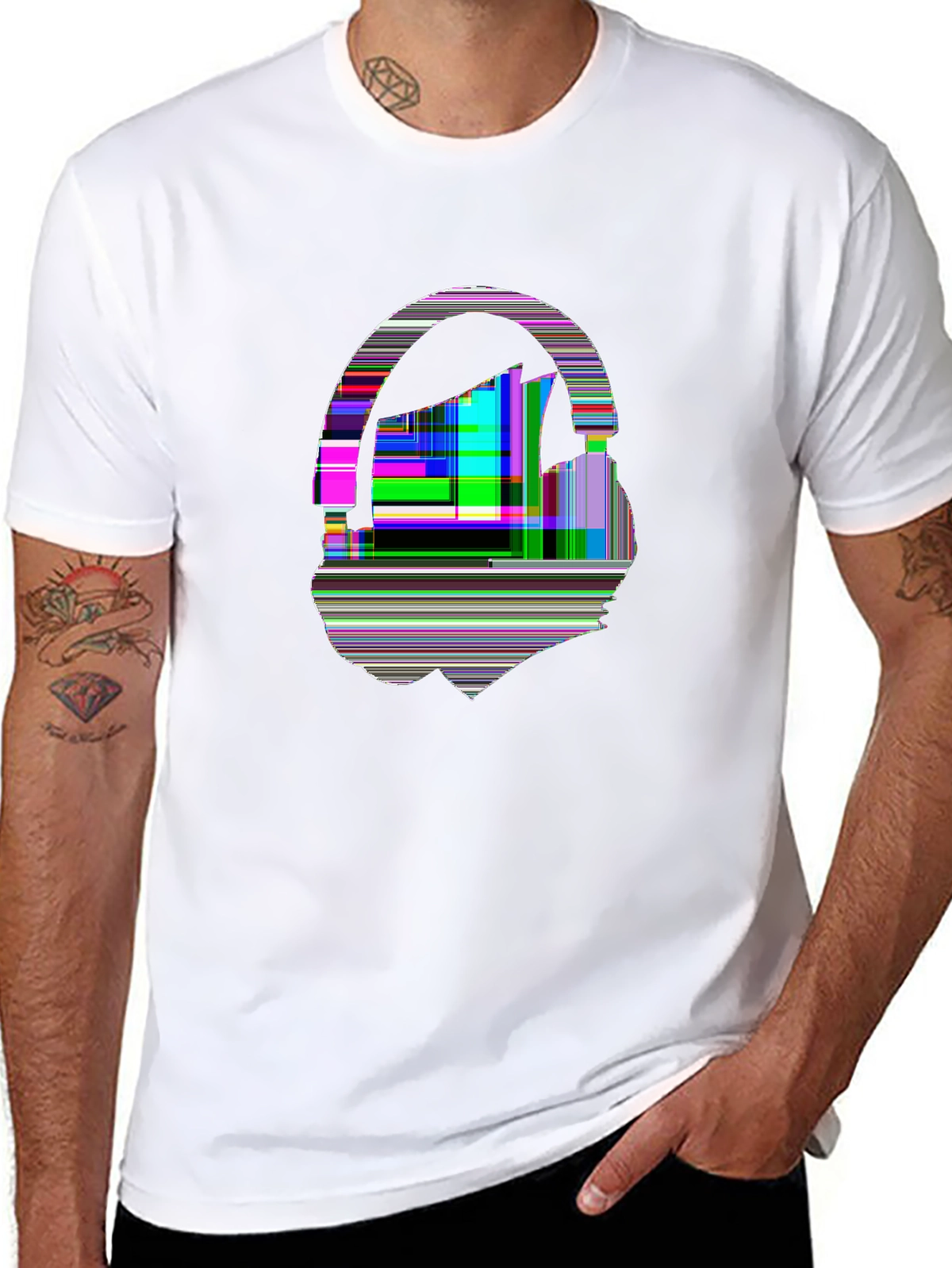 Vibes Music Tee – Headphones and notes
