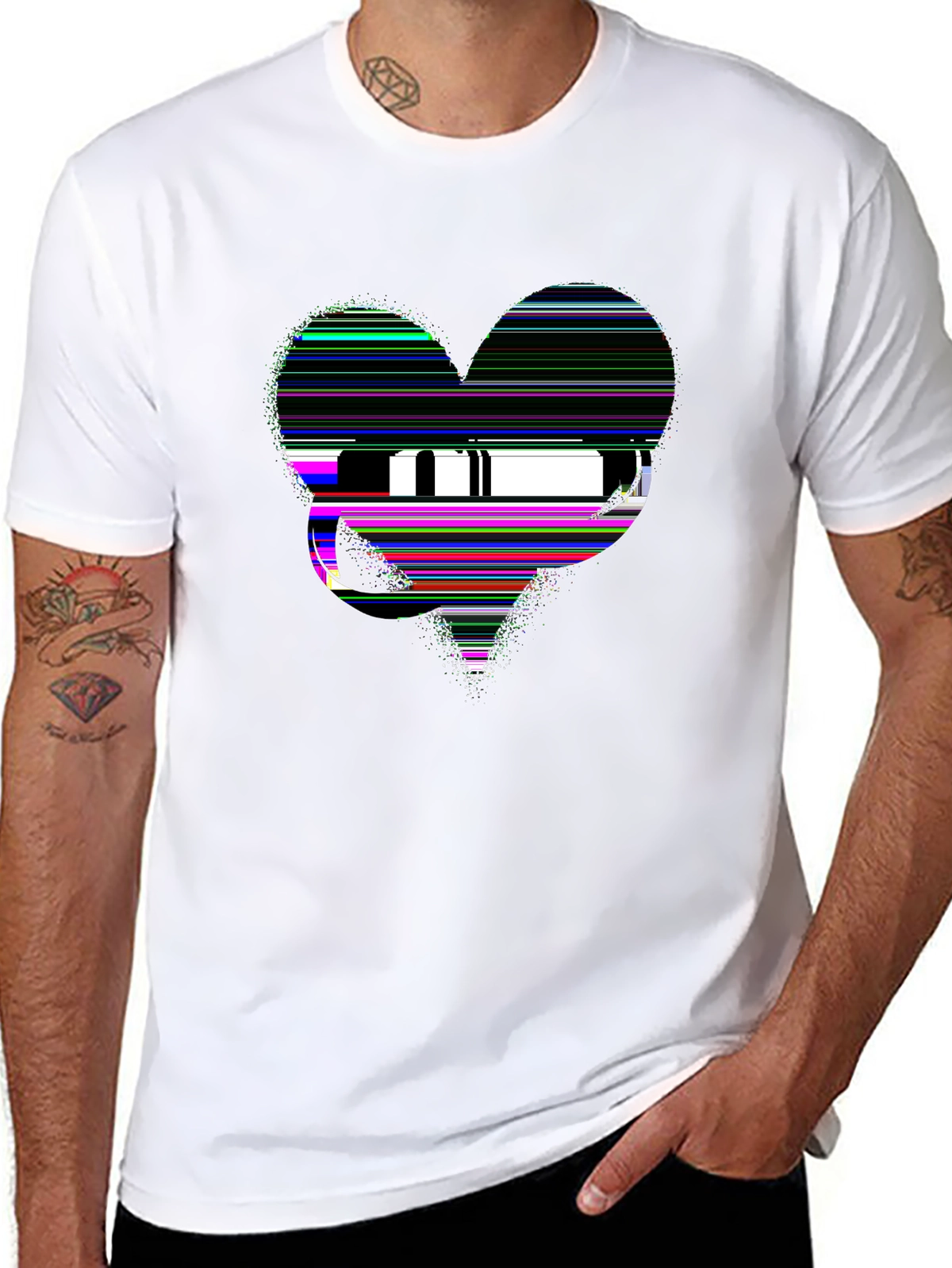 Family First Tee – Wedding rings heart