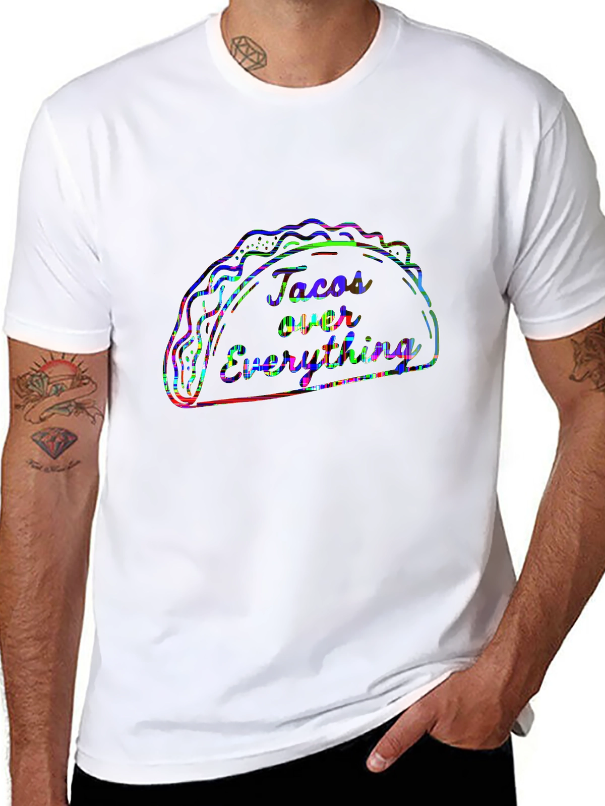 Foodie Vibes Tee – Taco illustration, 'TACOS