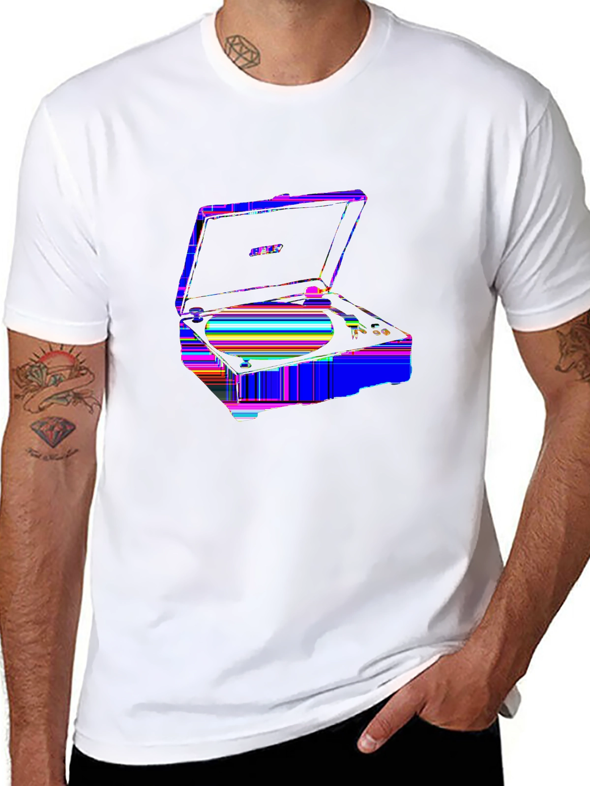 Vibes Music Tee – Record player vintage