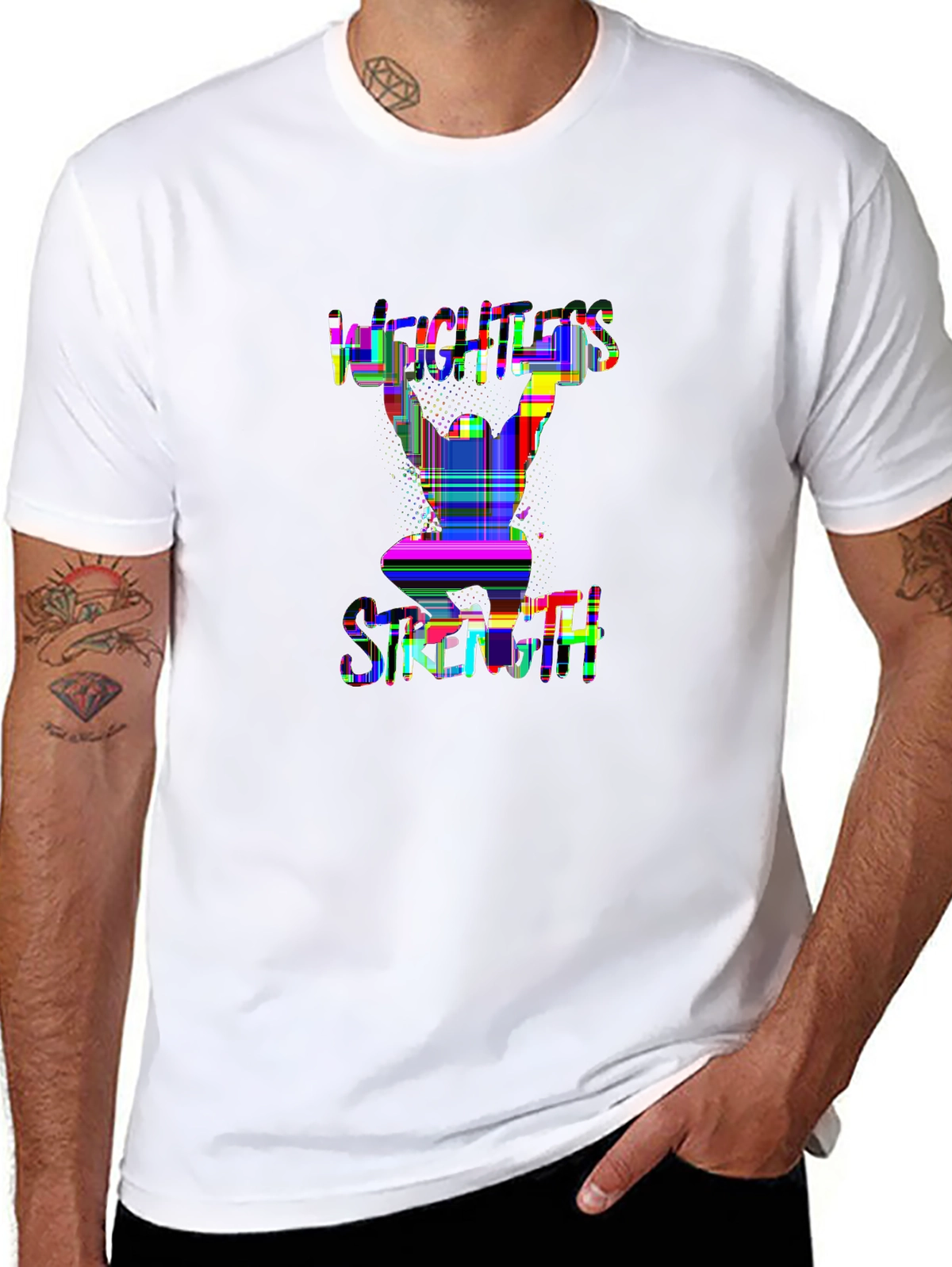 Train Hard Tee – Calisthenics rings, 'WEIGHTLESS