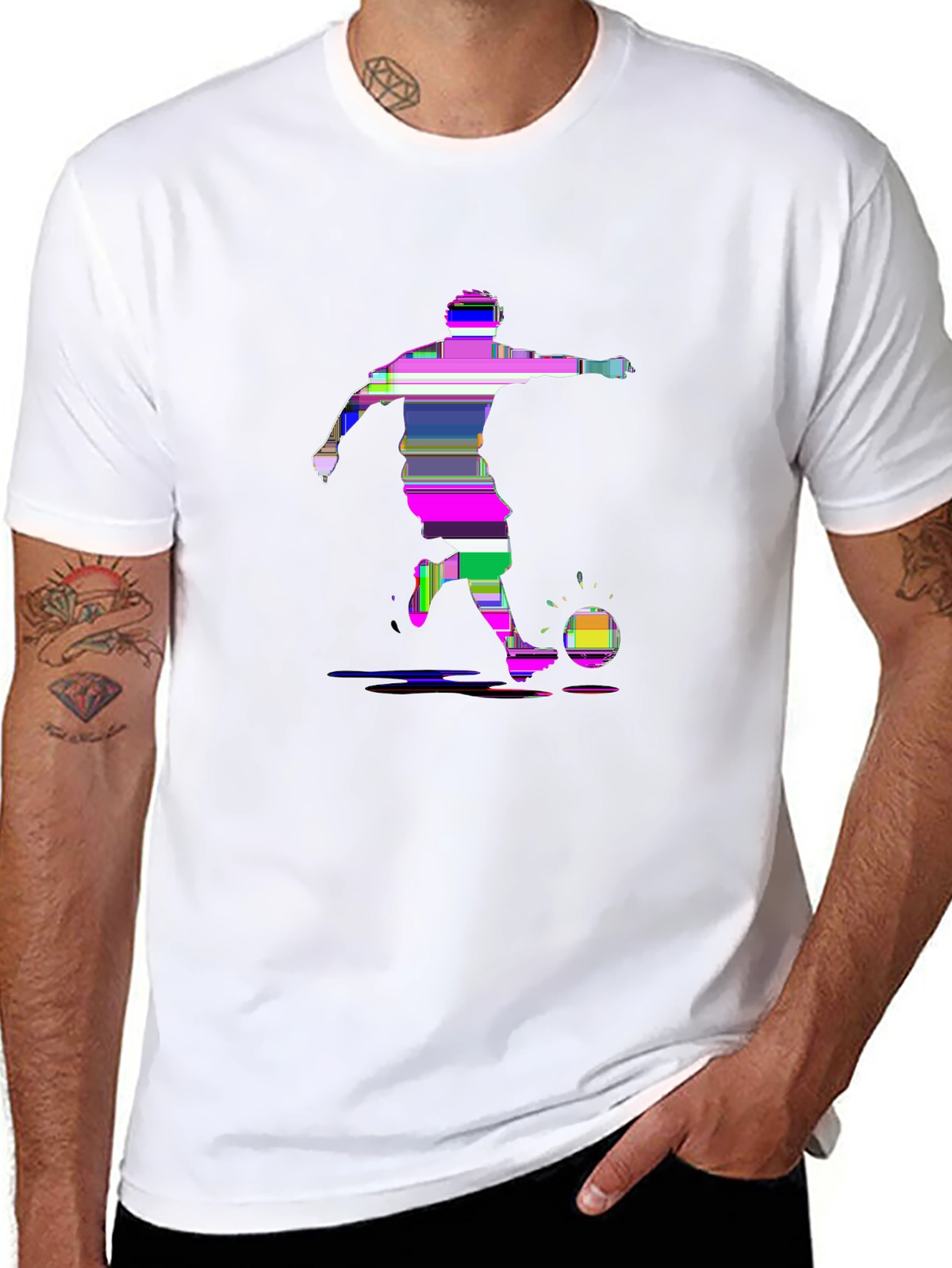 Soccer Fever Tee – Soccer player kicking