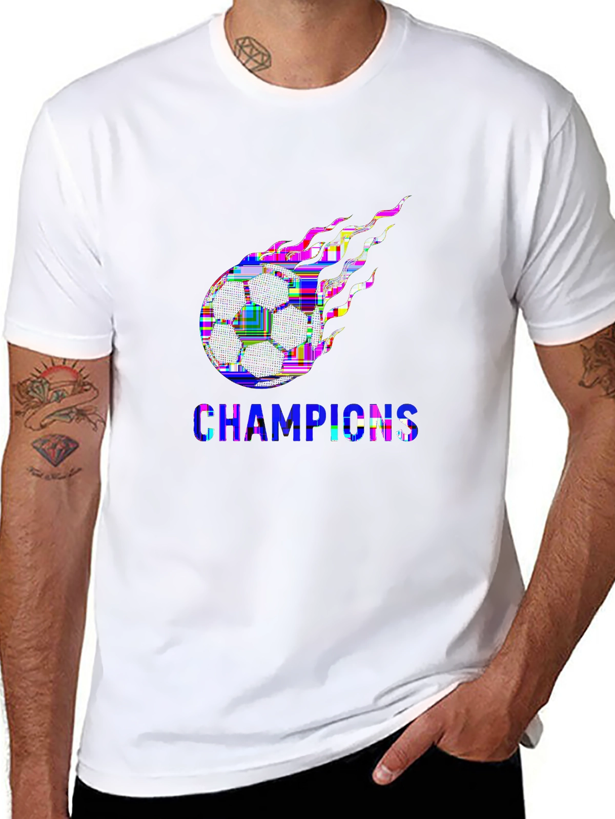 Soccer Fever Tee – Soccer ball fire