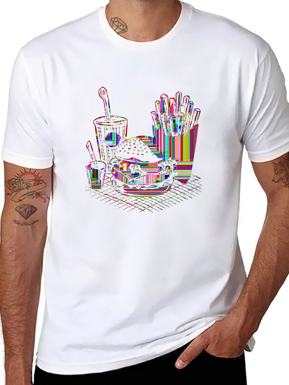 Foodie Vibes Tee – Burger with fries