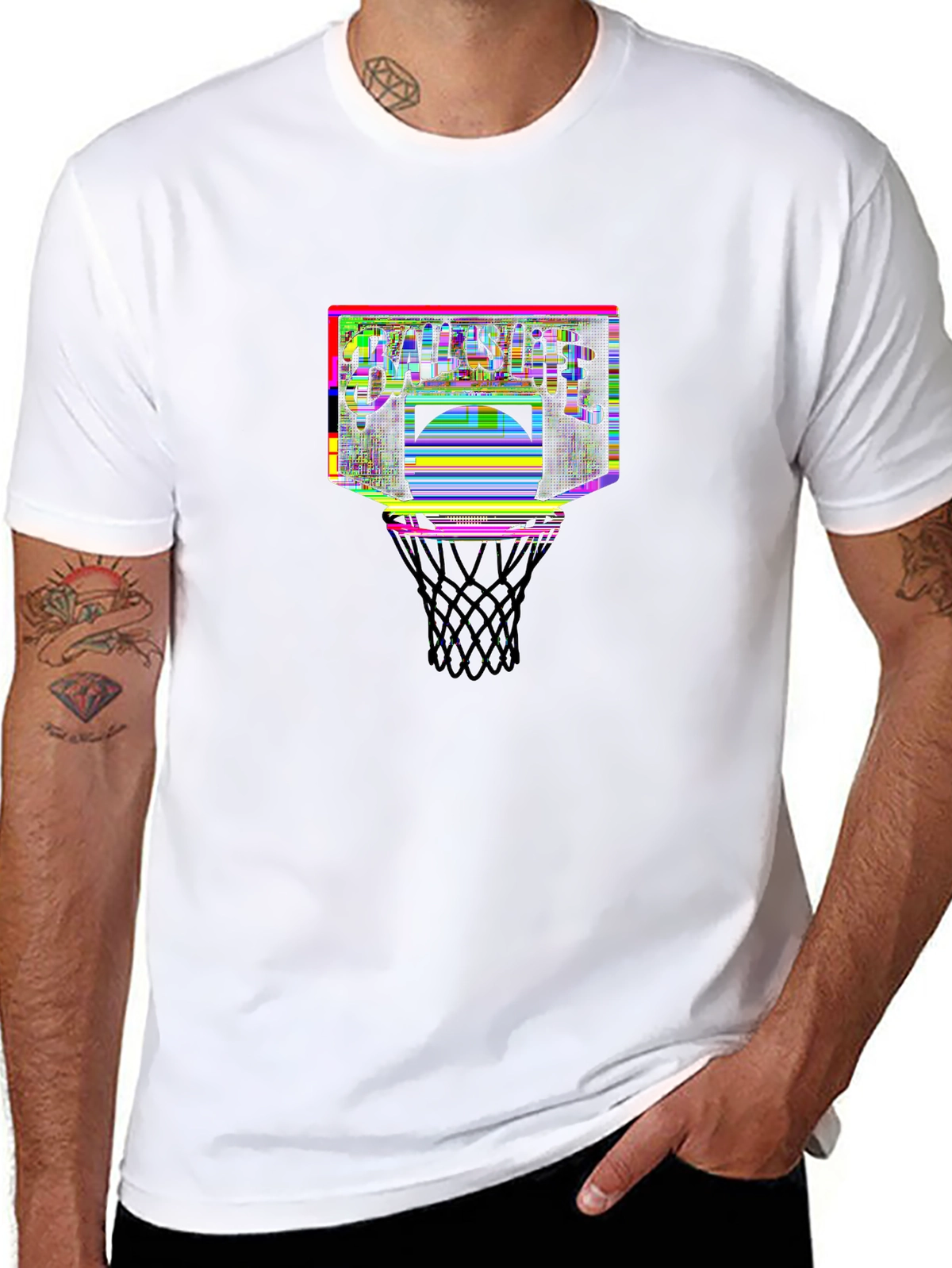 Game Day Premium Tee – Basketball hoop, 'BALL