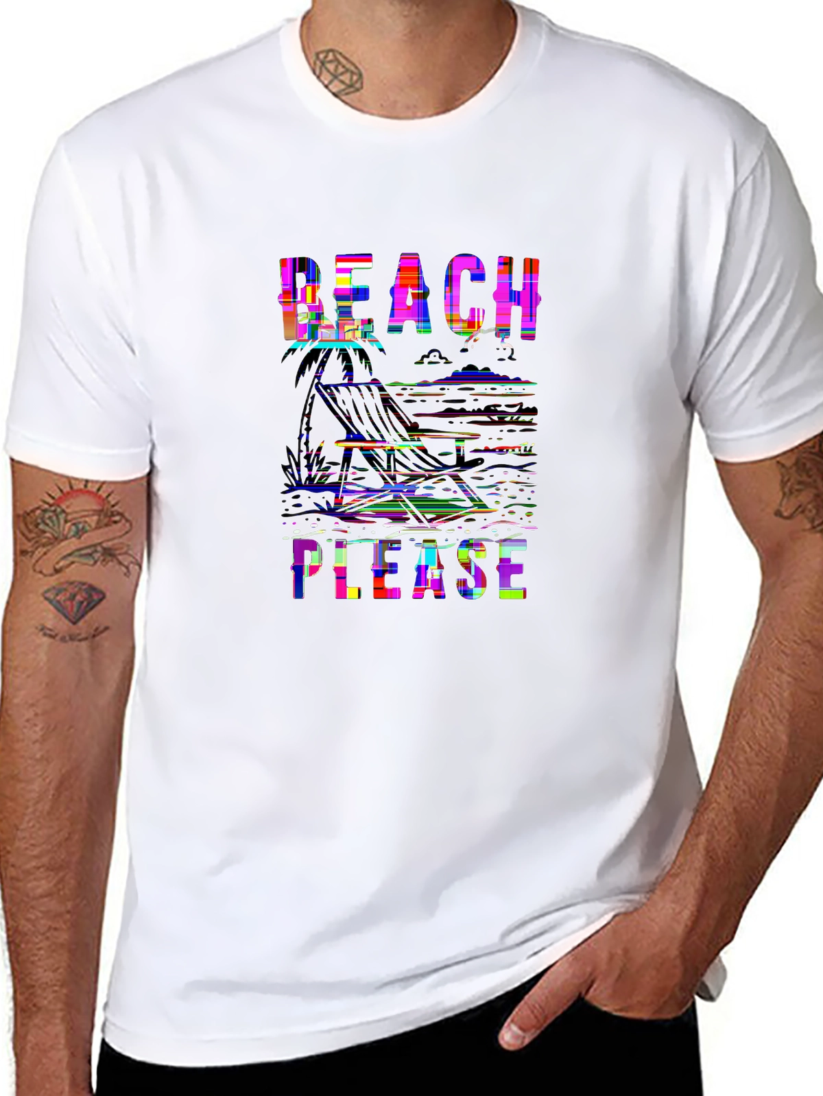 Summer Vibes Tee – Beach chair ocean