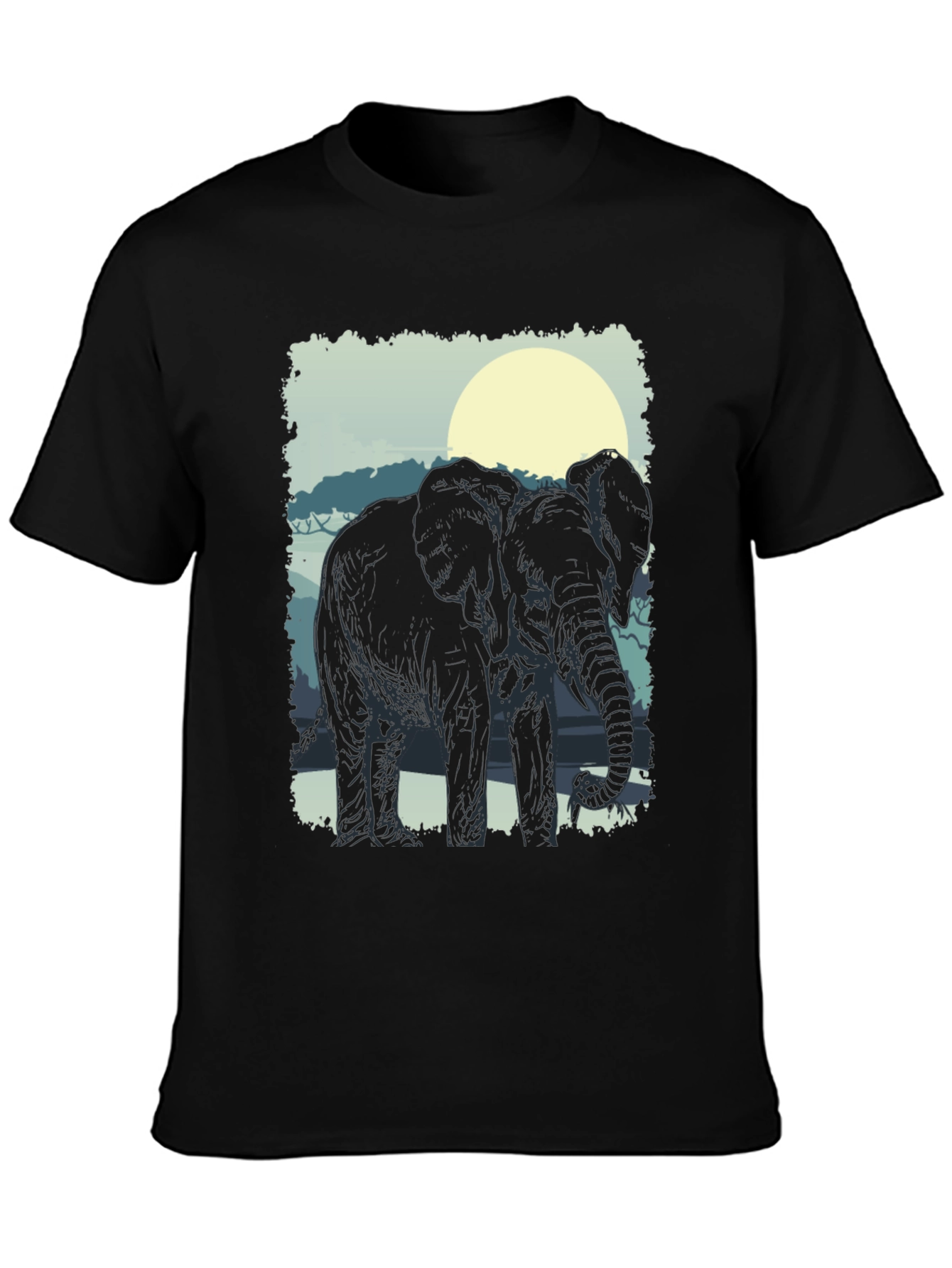 Elephant Silhouette Graphic Tee