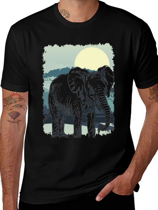 Elephant Silhouette Graphic Tee