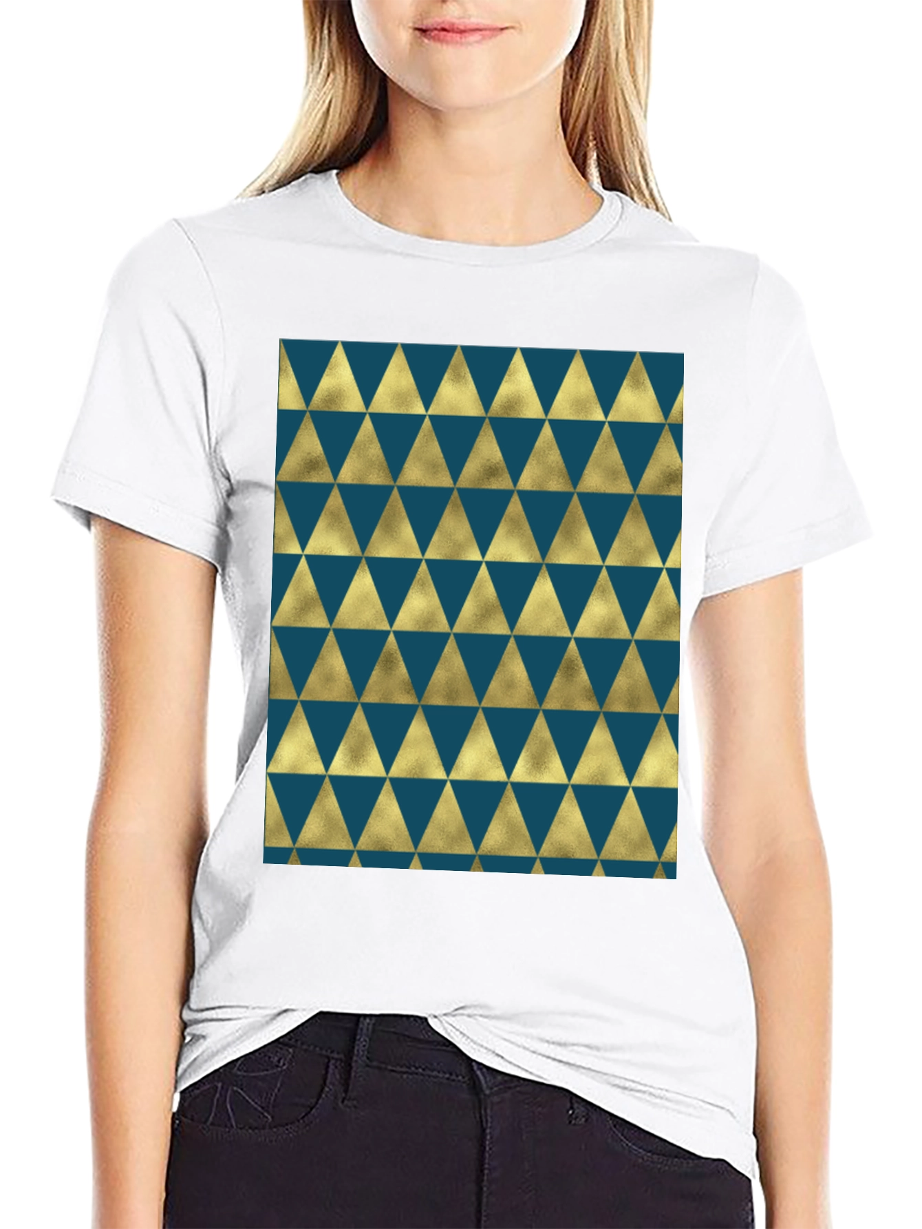 Geometric Triangle Pattern T-Shirt
