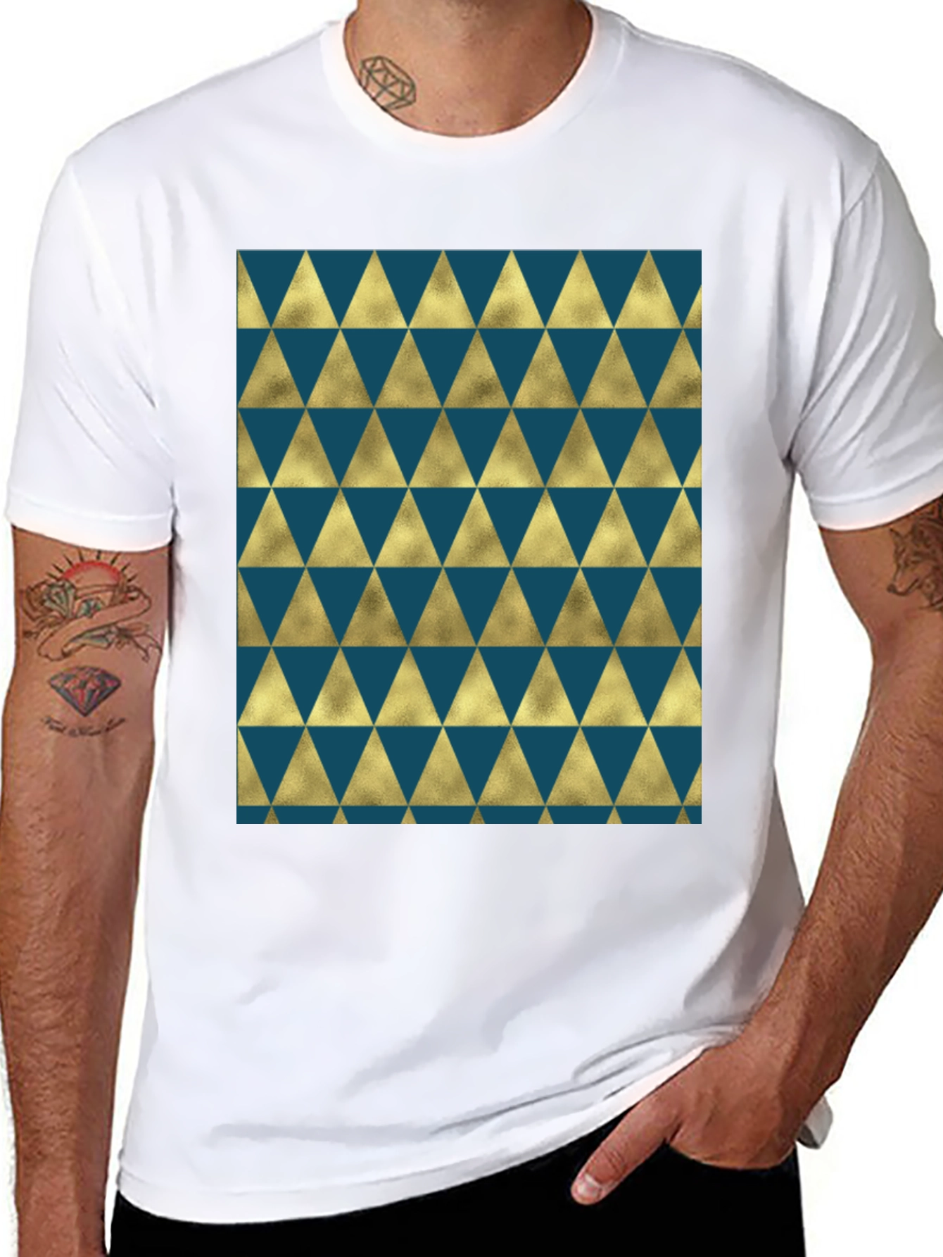 Geometric Triangle Pattern T-Shirt