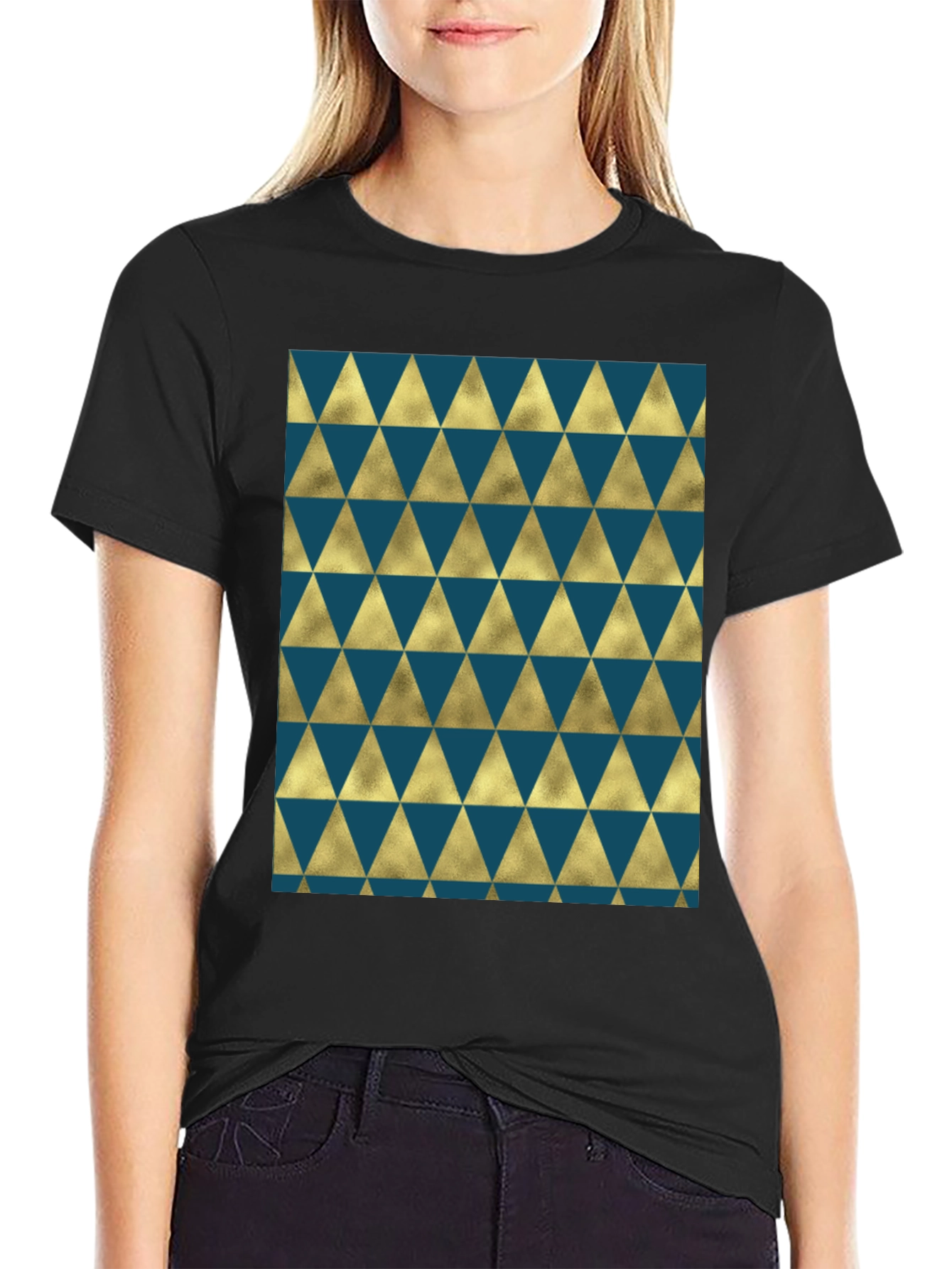 Geometric Triangle Pattern T-Shirt