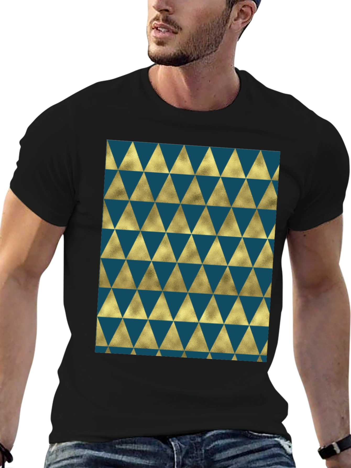 Geometric Triangle Pattern T-Shirt