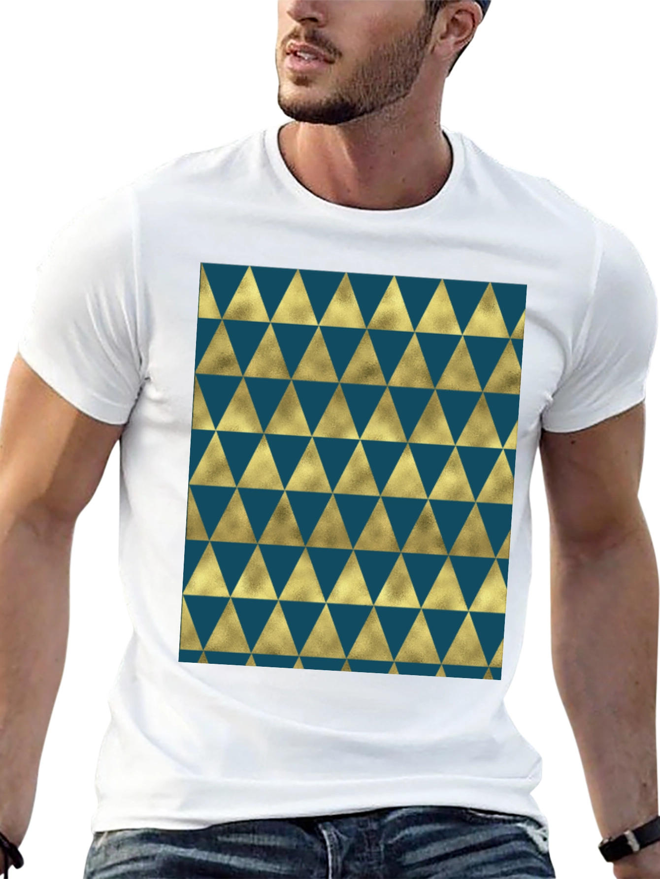 Geometric Triangle Pattern T-Shirt