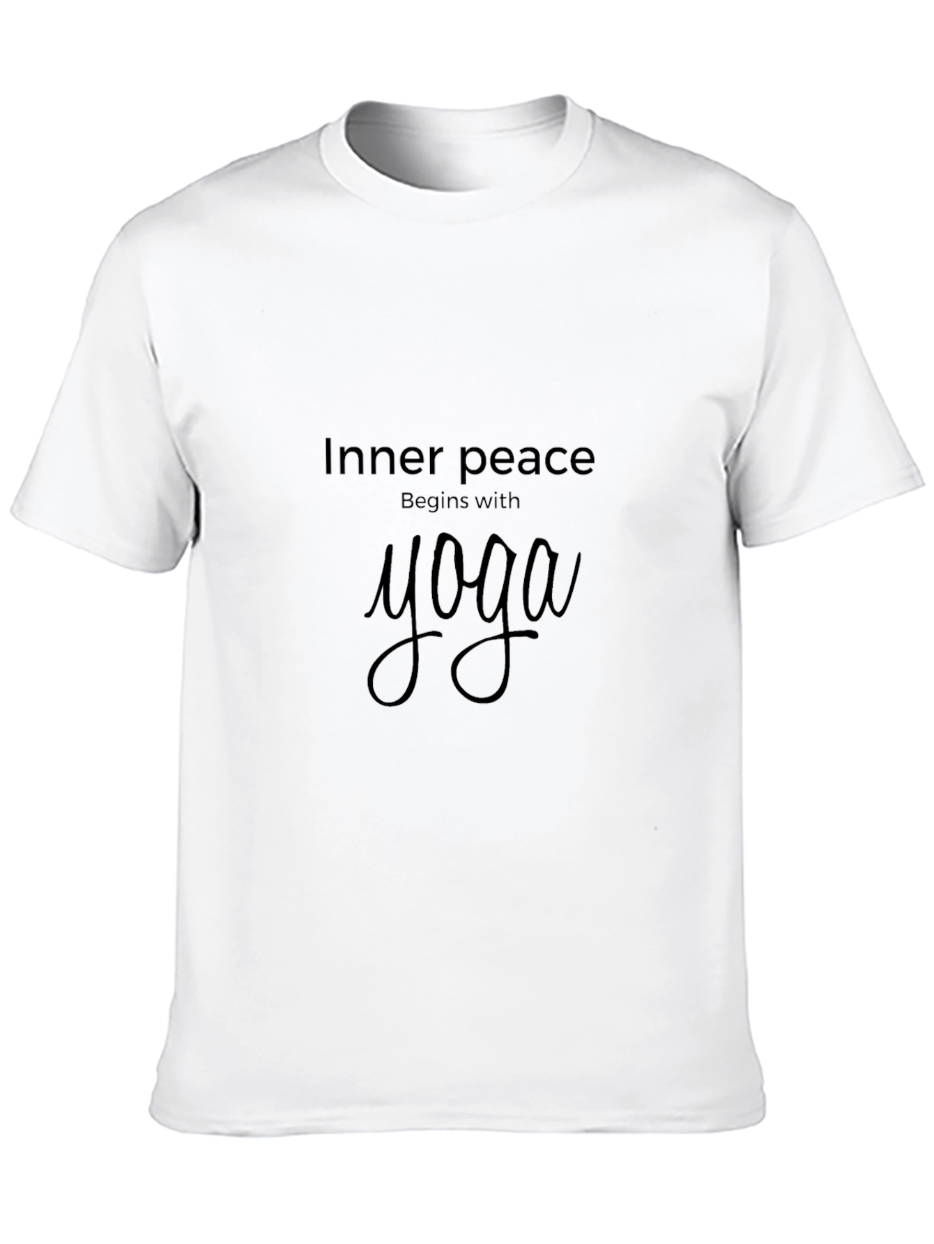 Inner Peace Yoga Black Graphic Tee Shirt
