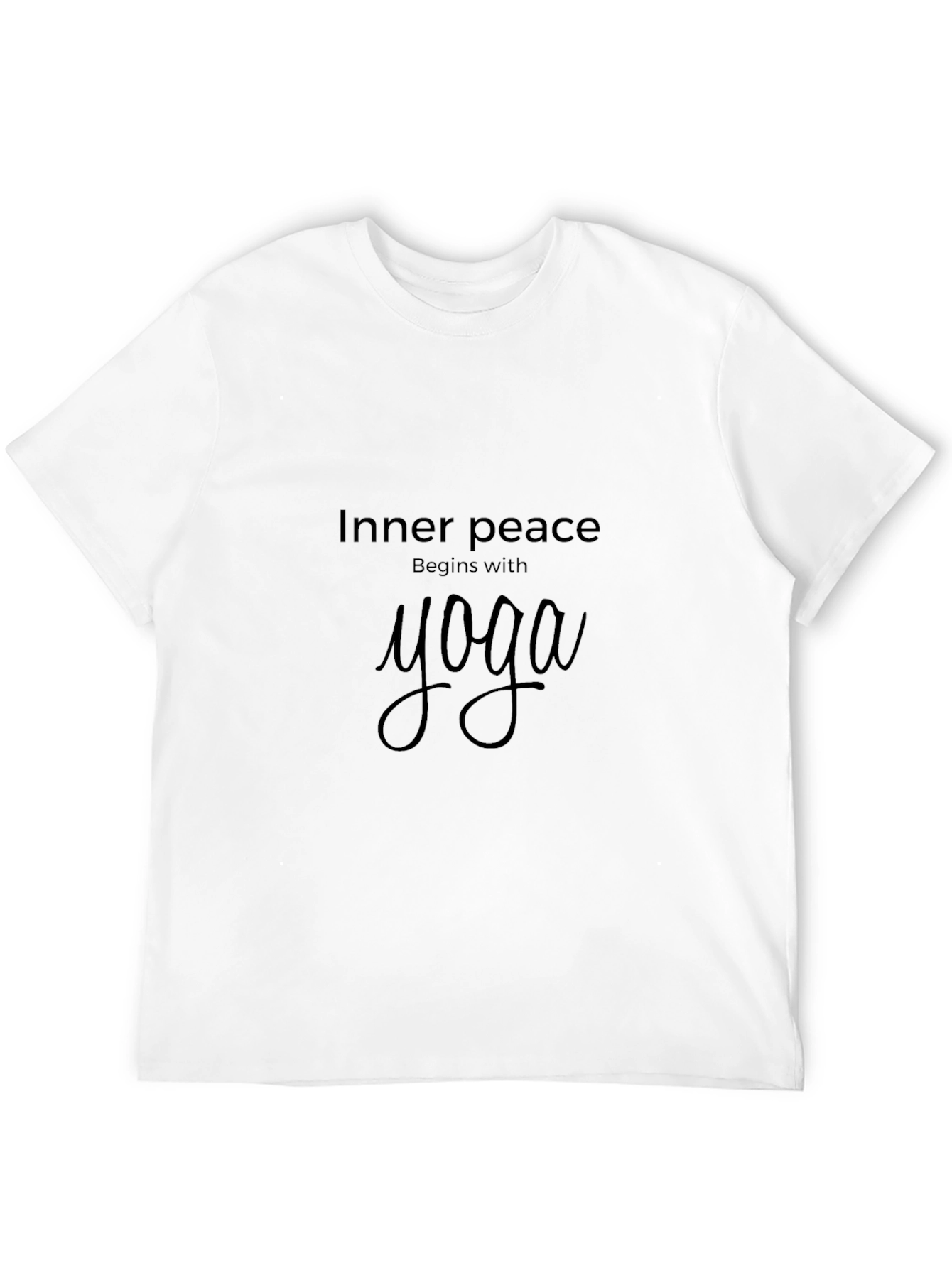 Inner Peace Yoga Black Graphic Tee Shirt