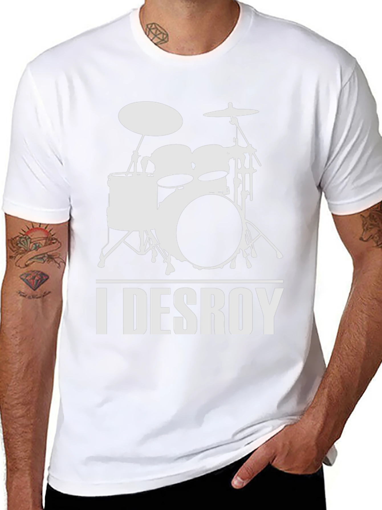 I DESROY Drummer T-Shirt - Rock Music Tee