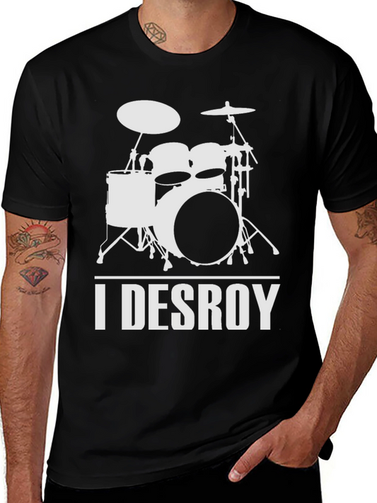 I DESROY Drummer T-Shirt - Rock Music Tee