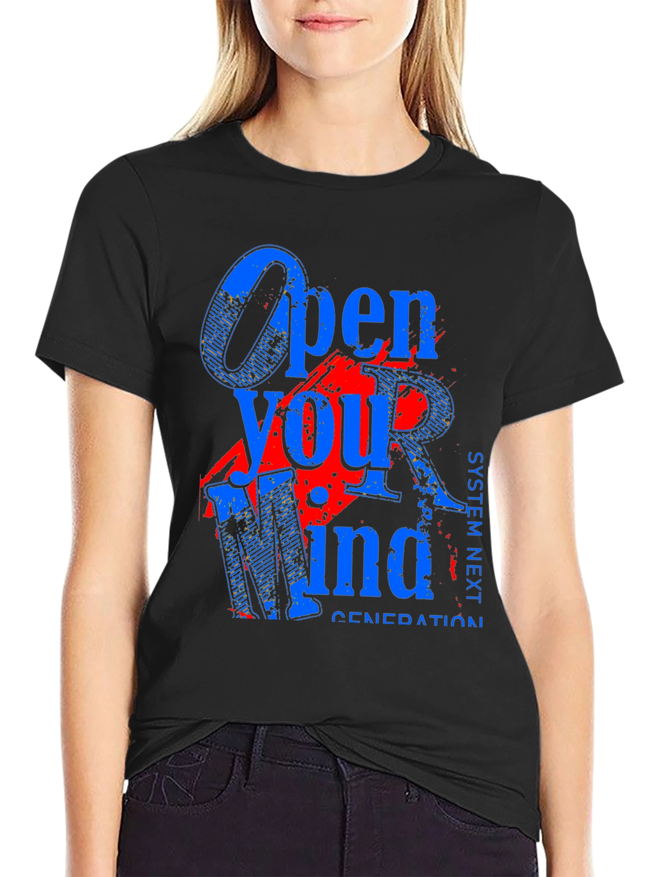 Open Your Mind Graphic Tee - Black