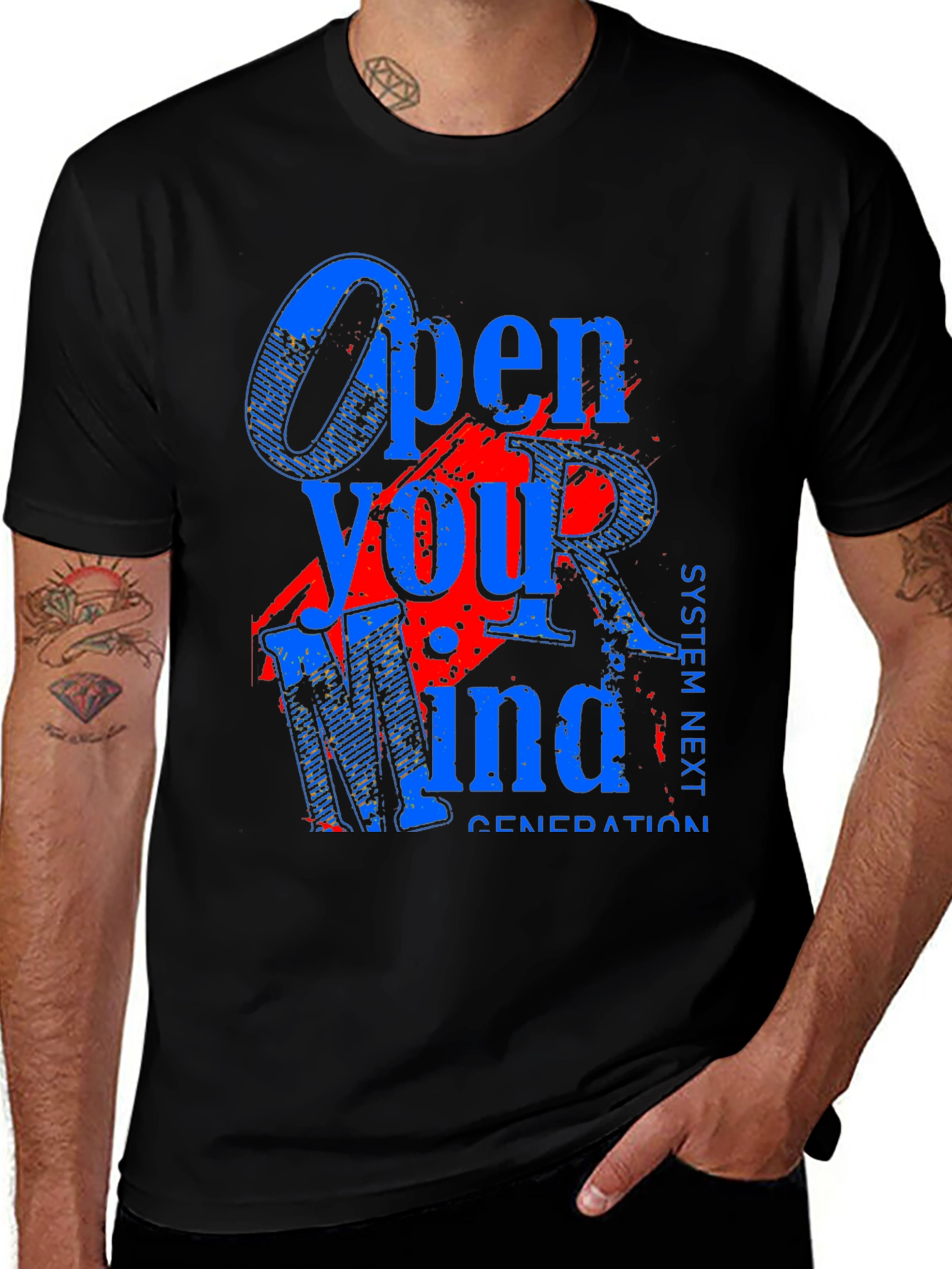 Open Your Mind Graphic Tee - Black