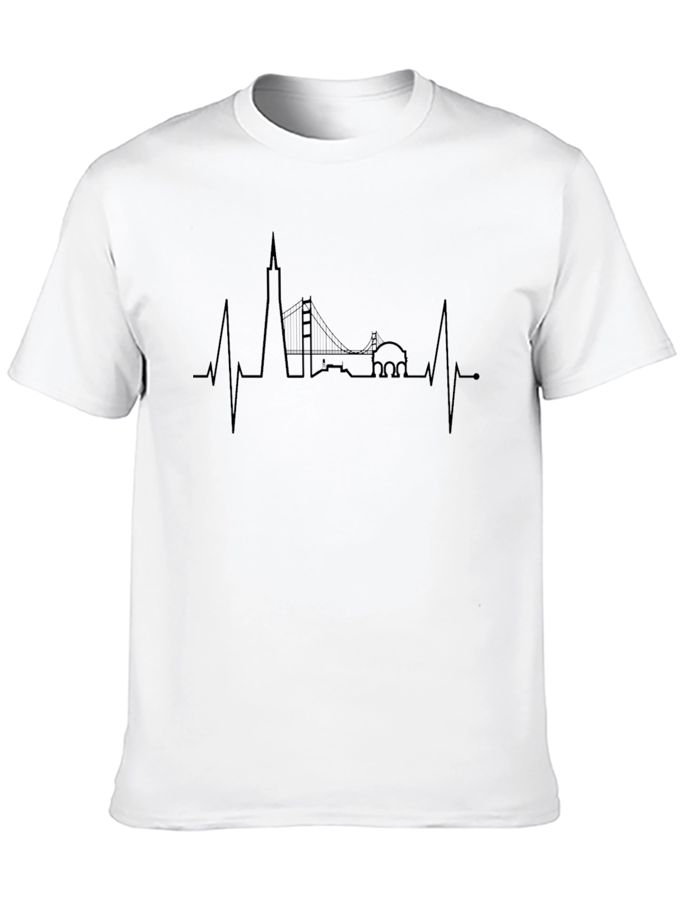 San Francisco Skyline Heartbeat T-Shirt