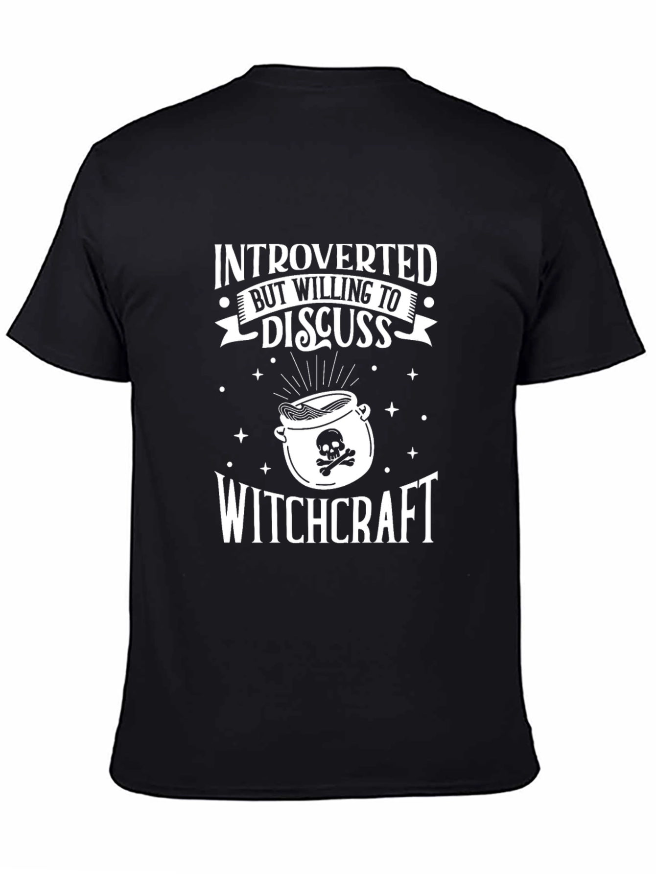 Introverted Witchcraft Graphic Tee - Black Cotton T-Shirt