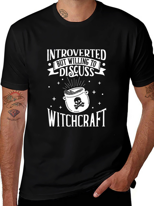 Introverted Witchcraft Graphic Tee - Black Cotton T-Shirt