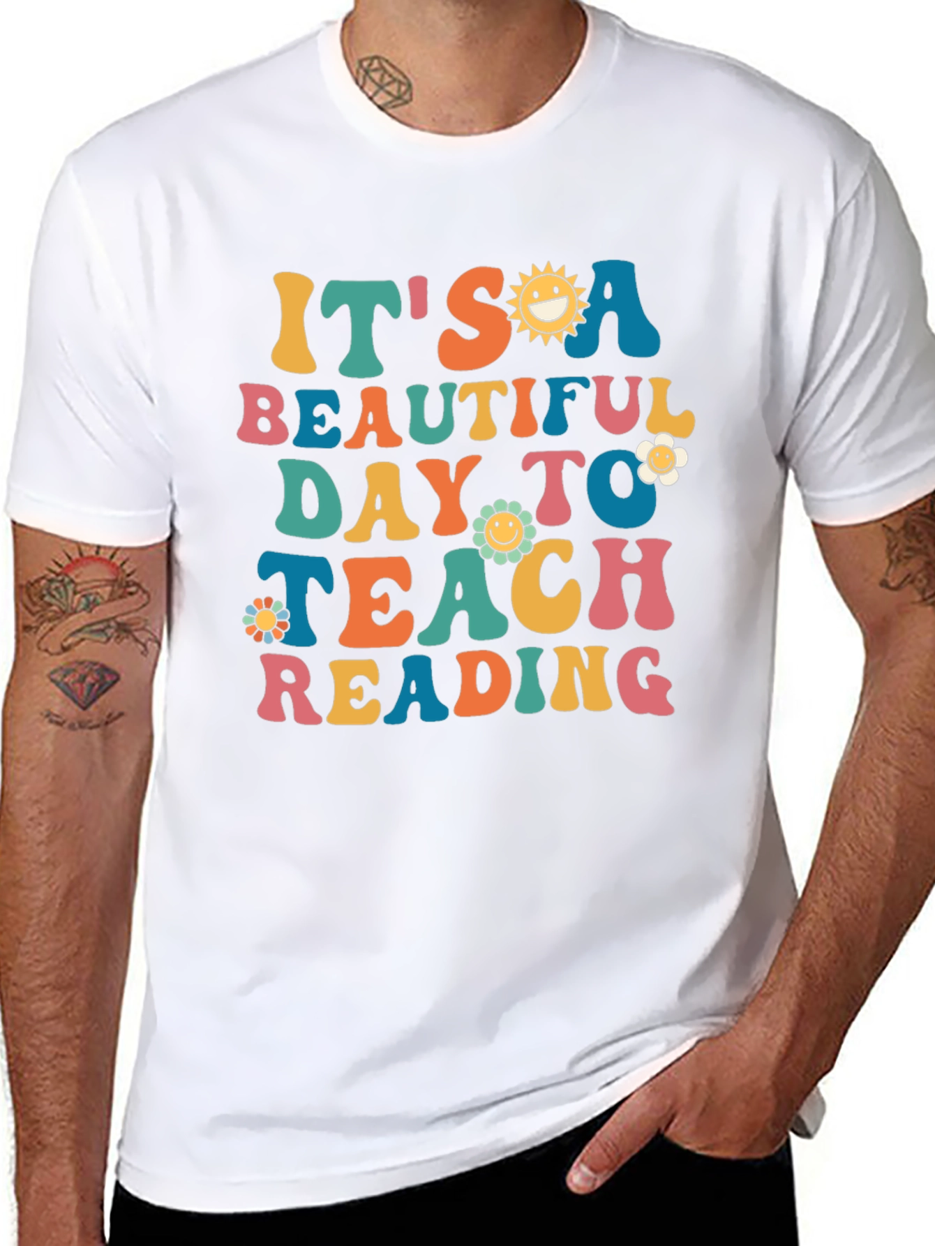 Teacher Reading Retro Graphic T-Shirt