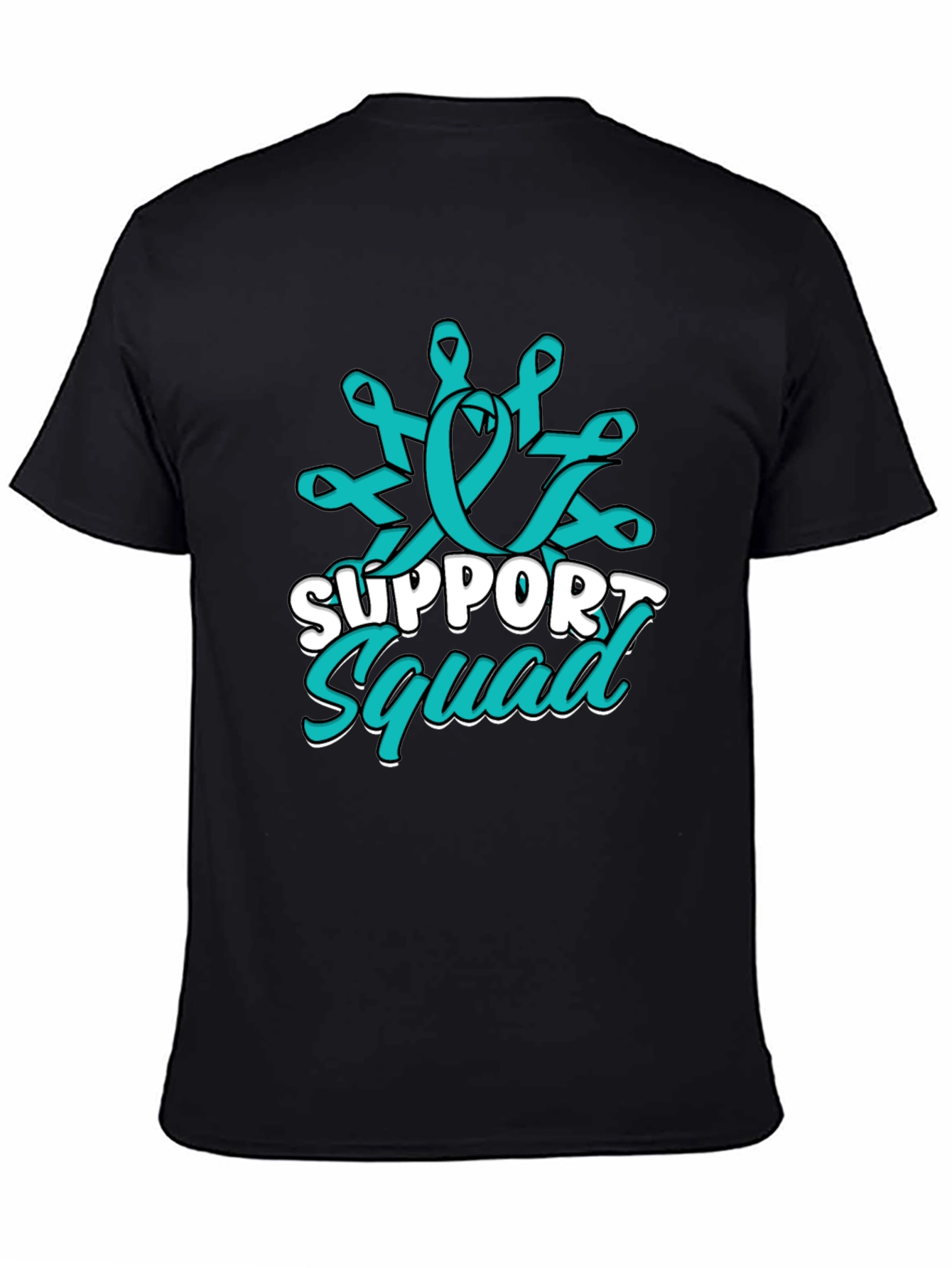 Support Squad Teal Ribbon Graphic T-Shirt