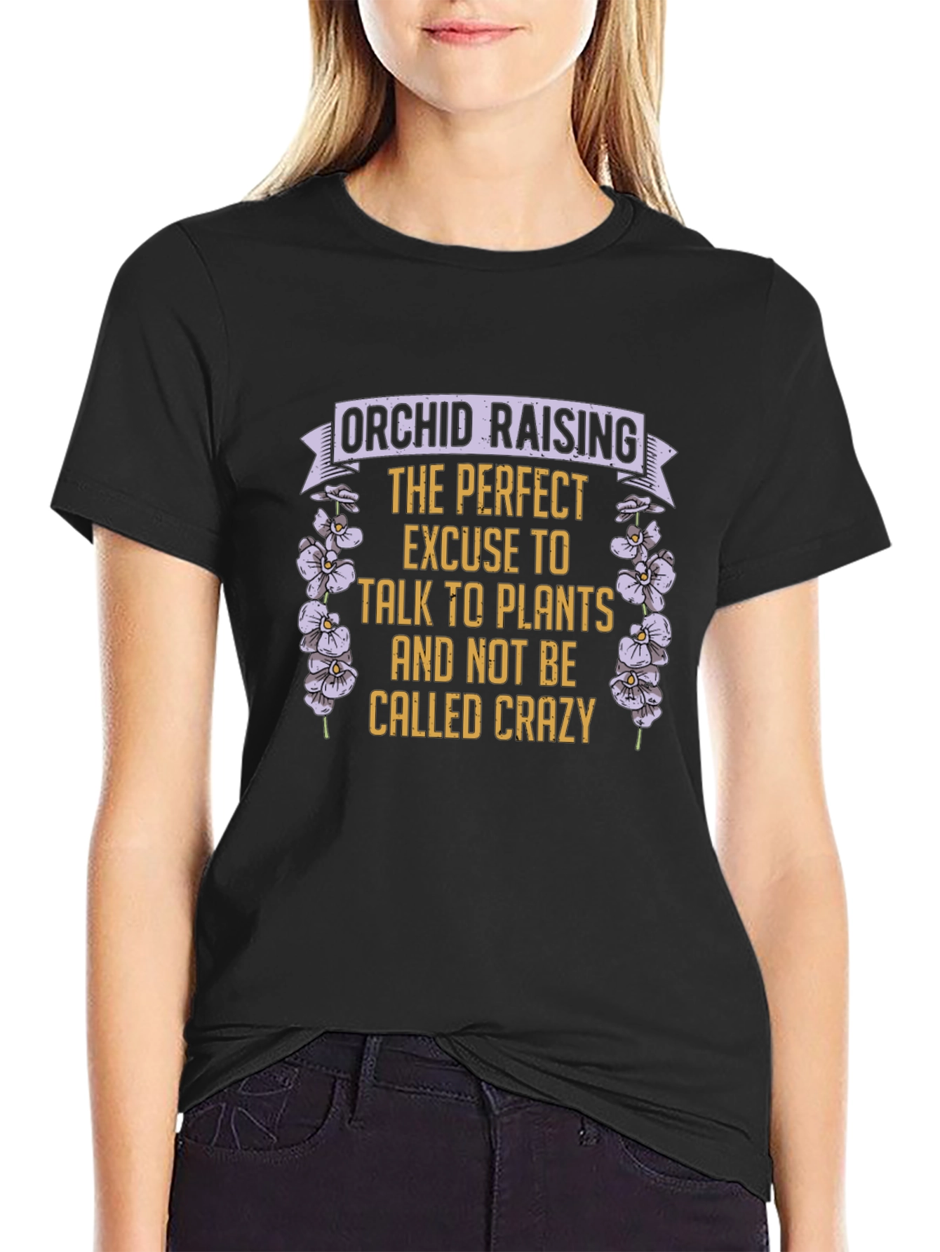 Orchid Raising Plant Lover Graphic Tee