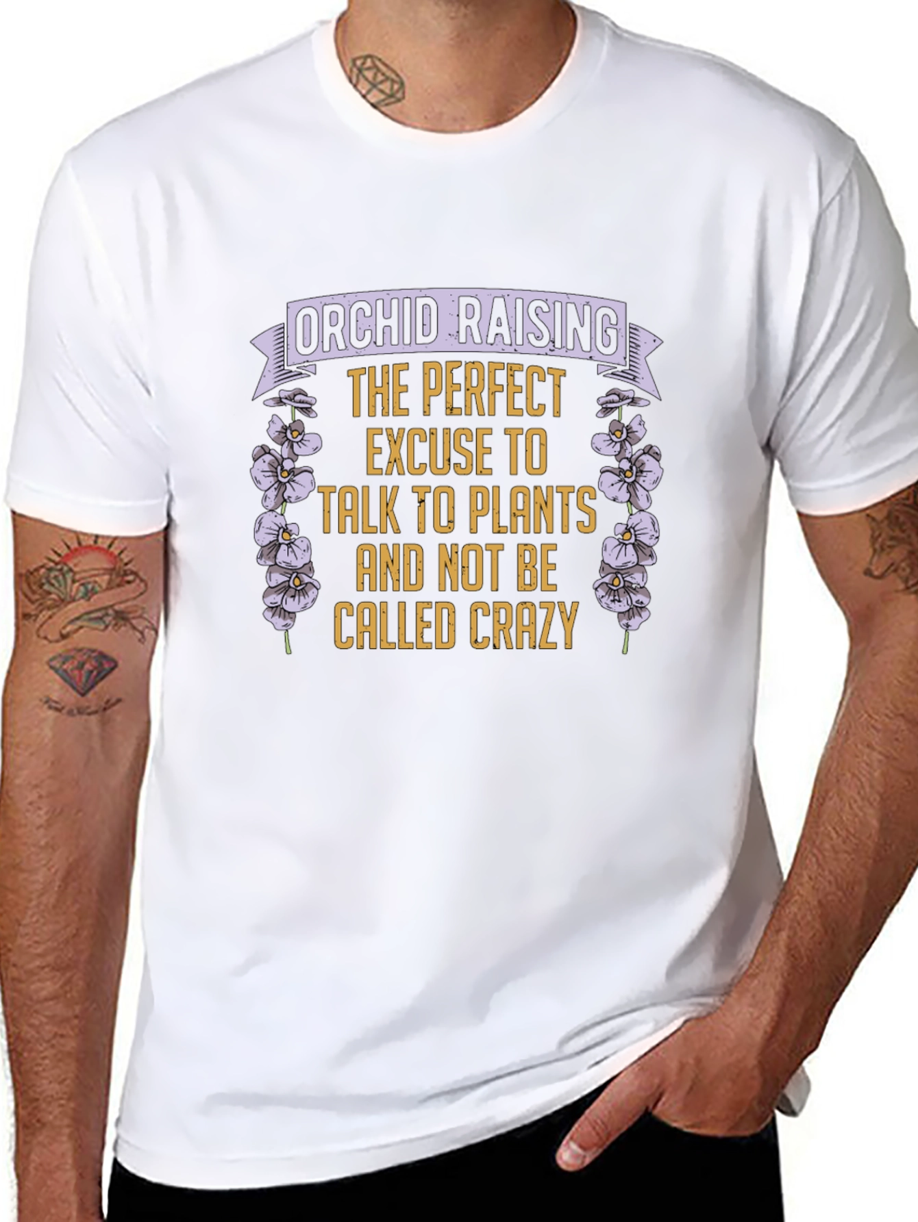 Orchid Raising Plant Lover Graphic Tee
