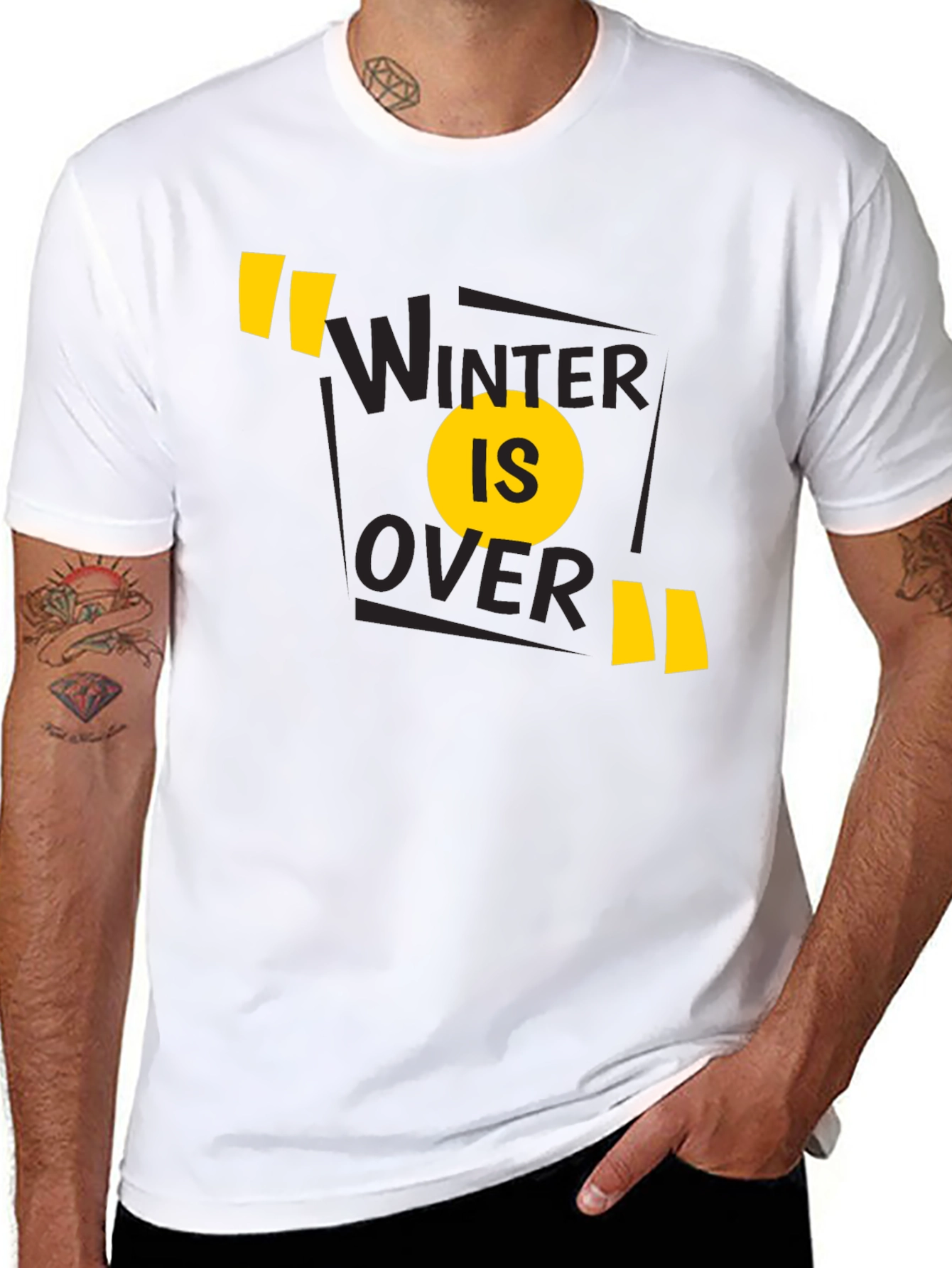 Winter is Over Graphic Tee - Black