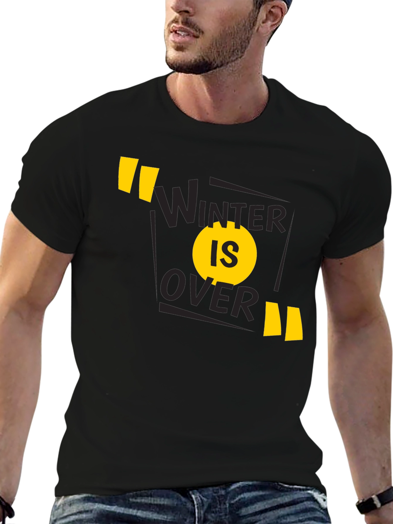 Winter is Over Graphic Tee - Black
