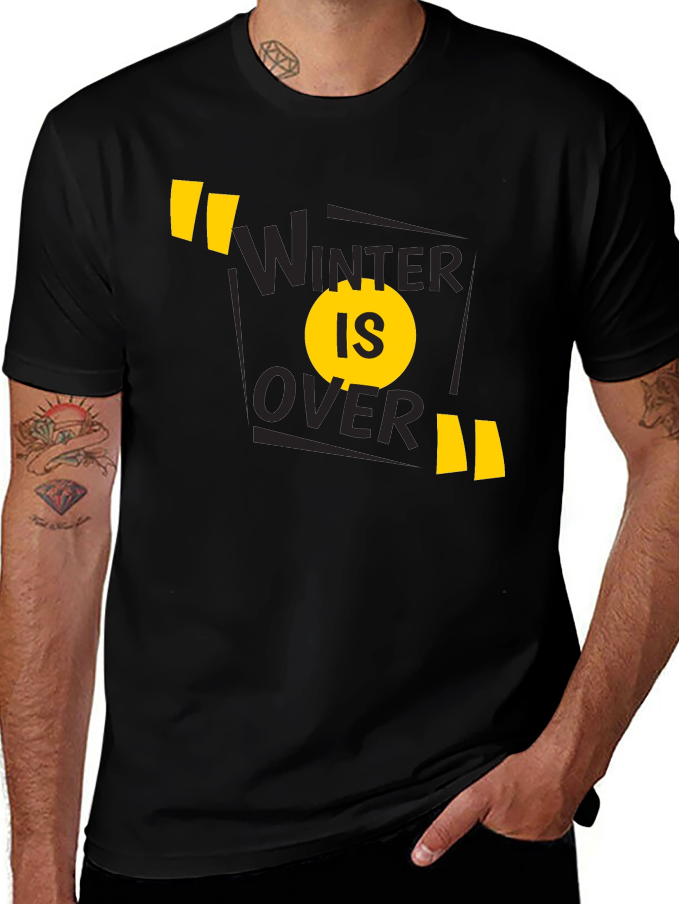 Winter is Over Graphic Tee - Black