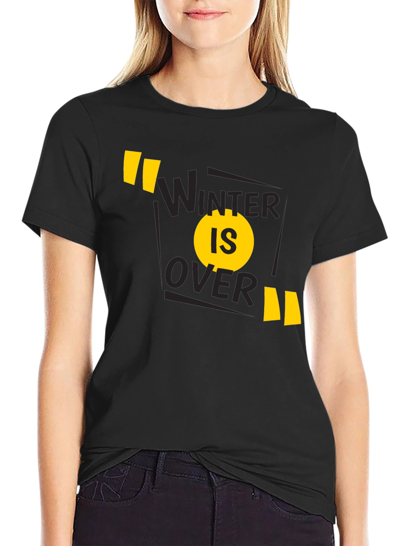 Winter is Over Graphic Tee - Black