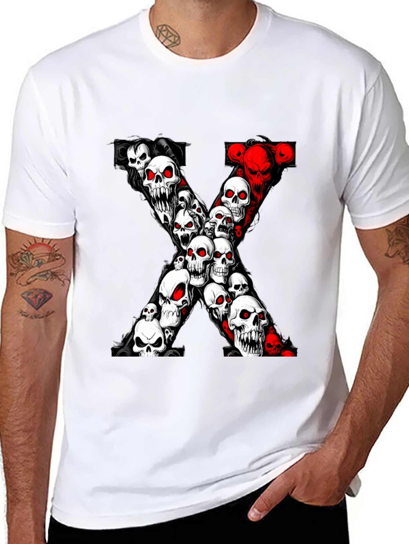 Skull X T-Shirt - Gothic Death Tee
