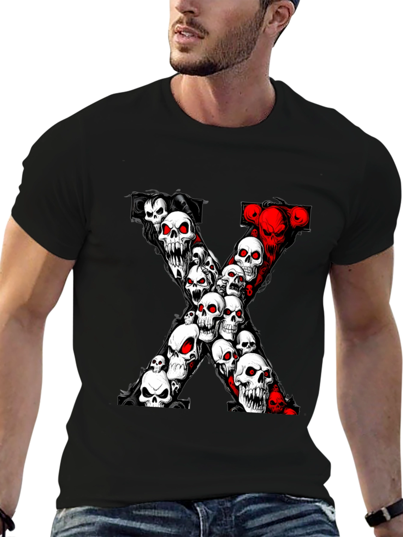 Skull X T-Shirt - Gothic Death Tee