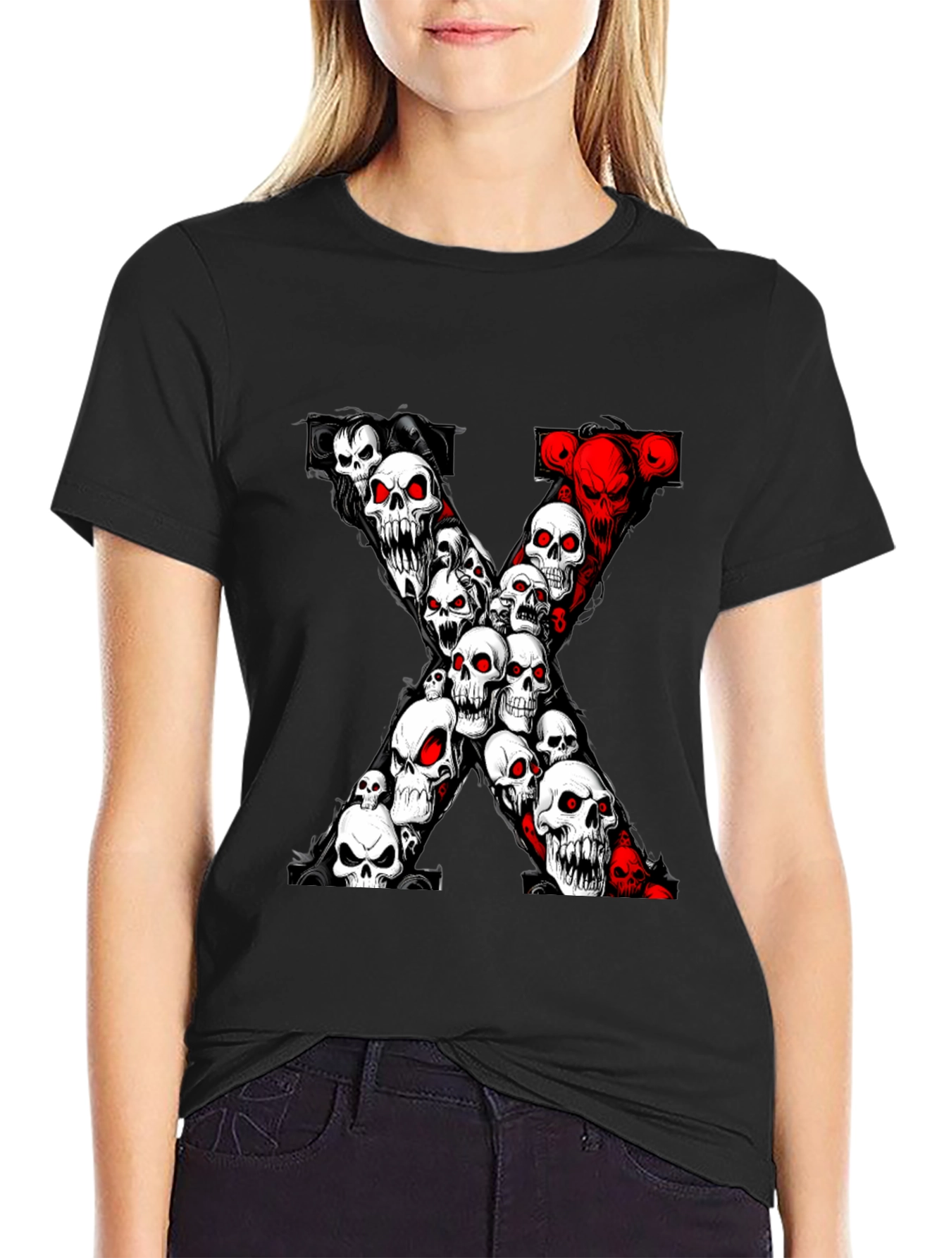 Skull X T-Shirt - Gothic Death Tee