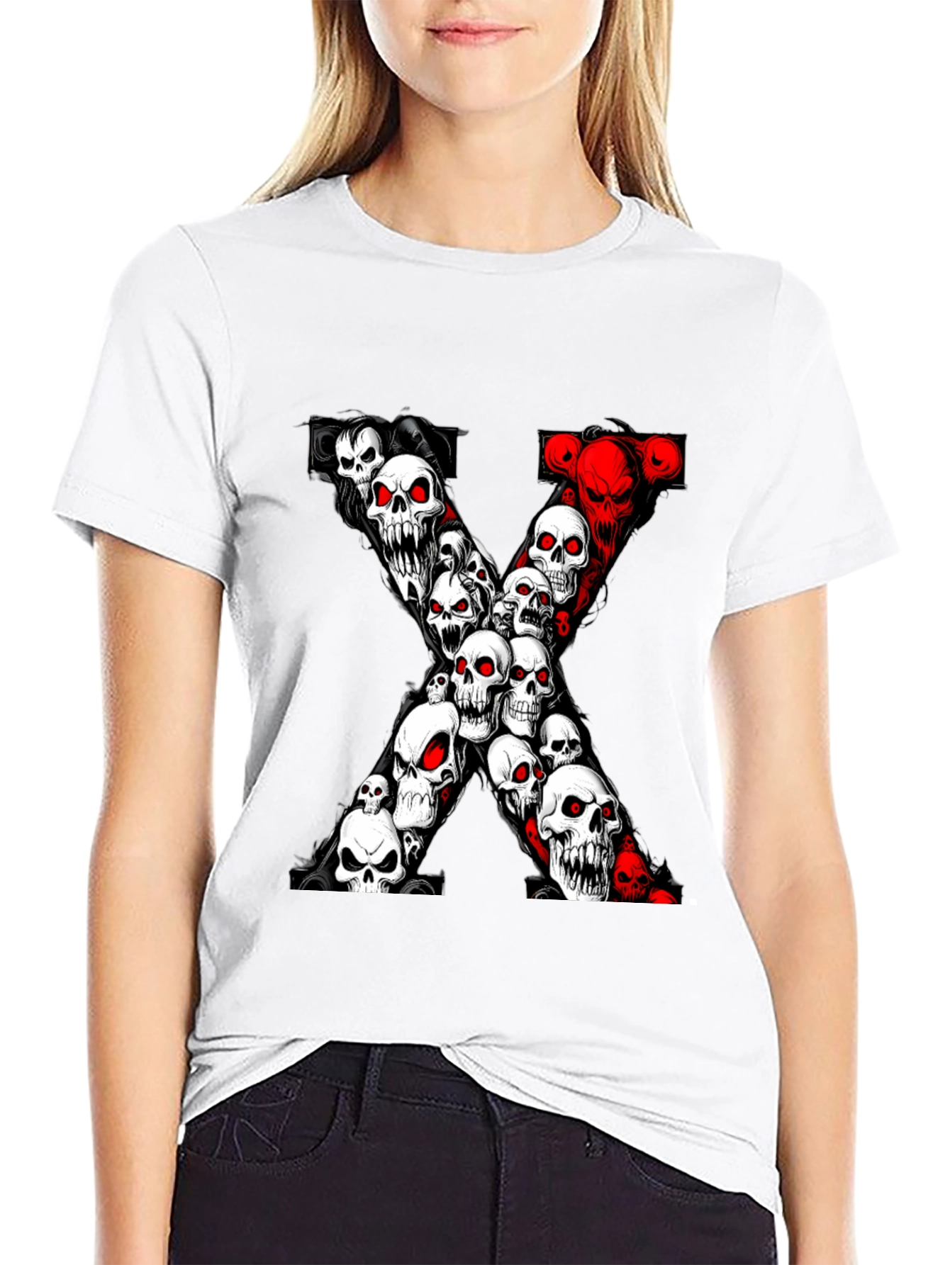 Skull X T-Shirt - Gothic Death Tee