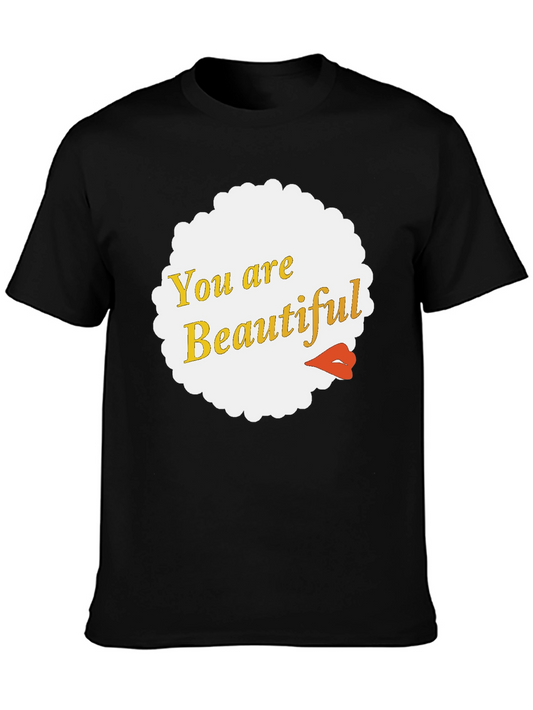 You Are Beautiful Graphic Tee - Black