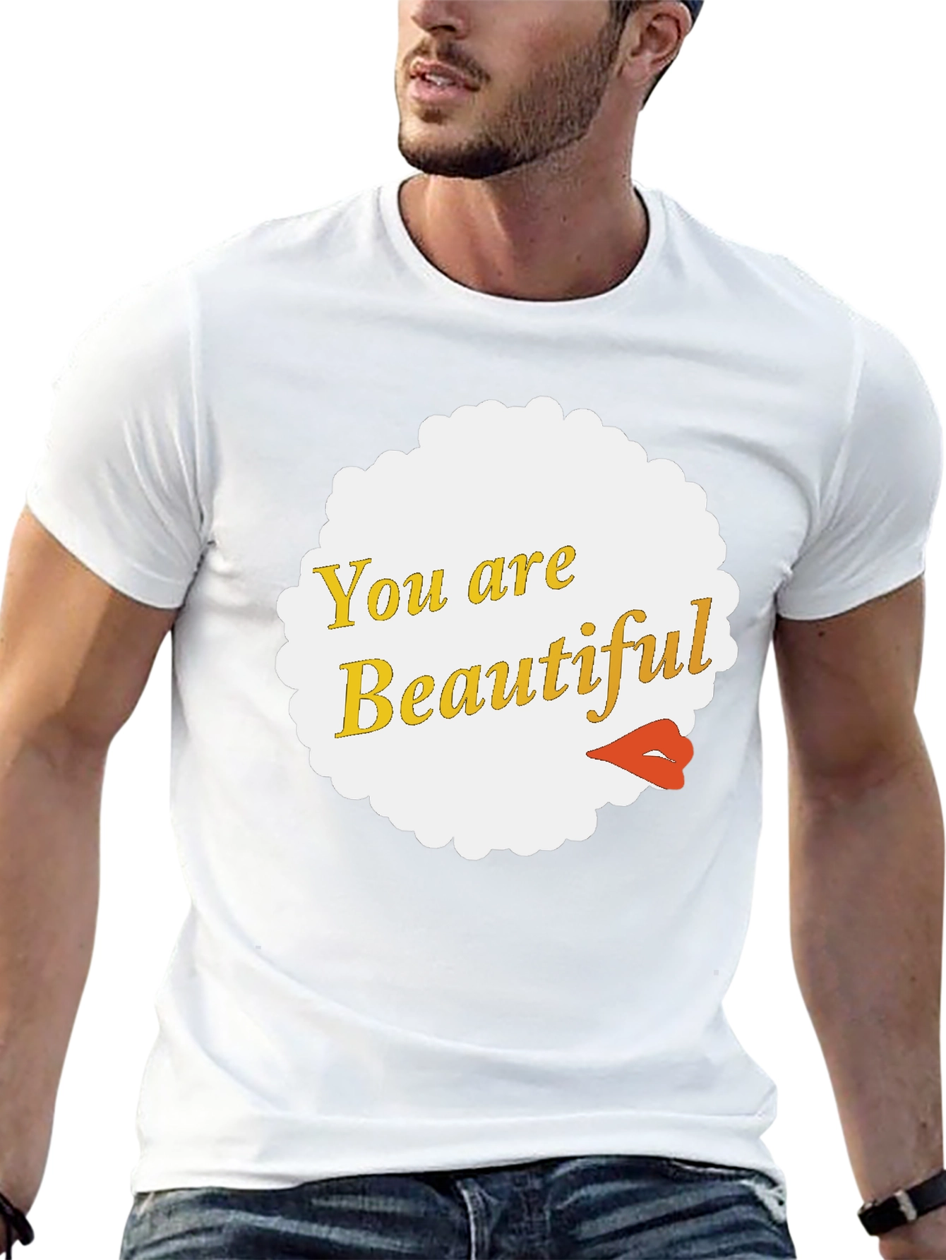 You Are Beautiful Graphic Tee - Black