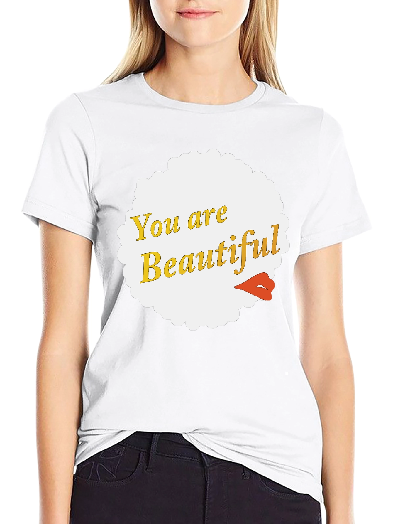 You Are Beautiful Graphic Tee - Black