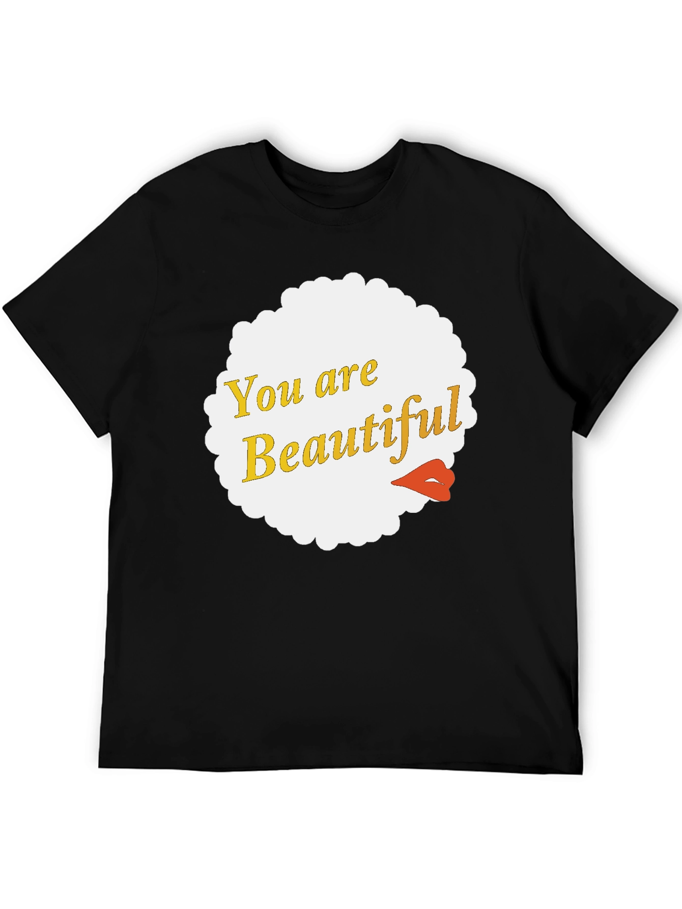 You Are Beautiful Graphic Tee - Black