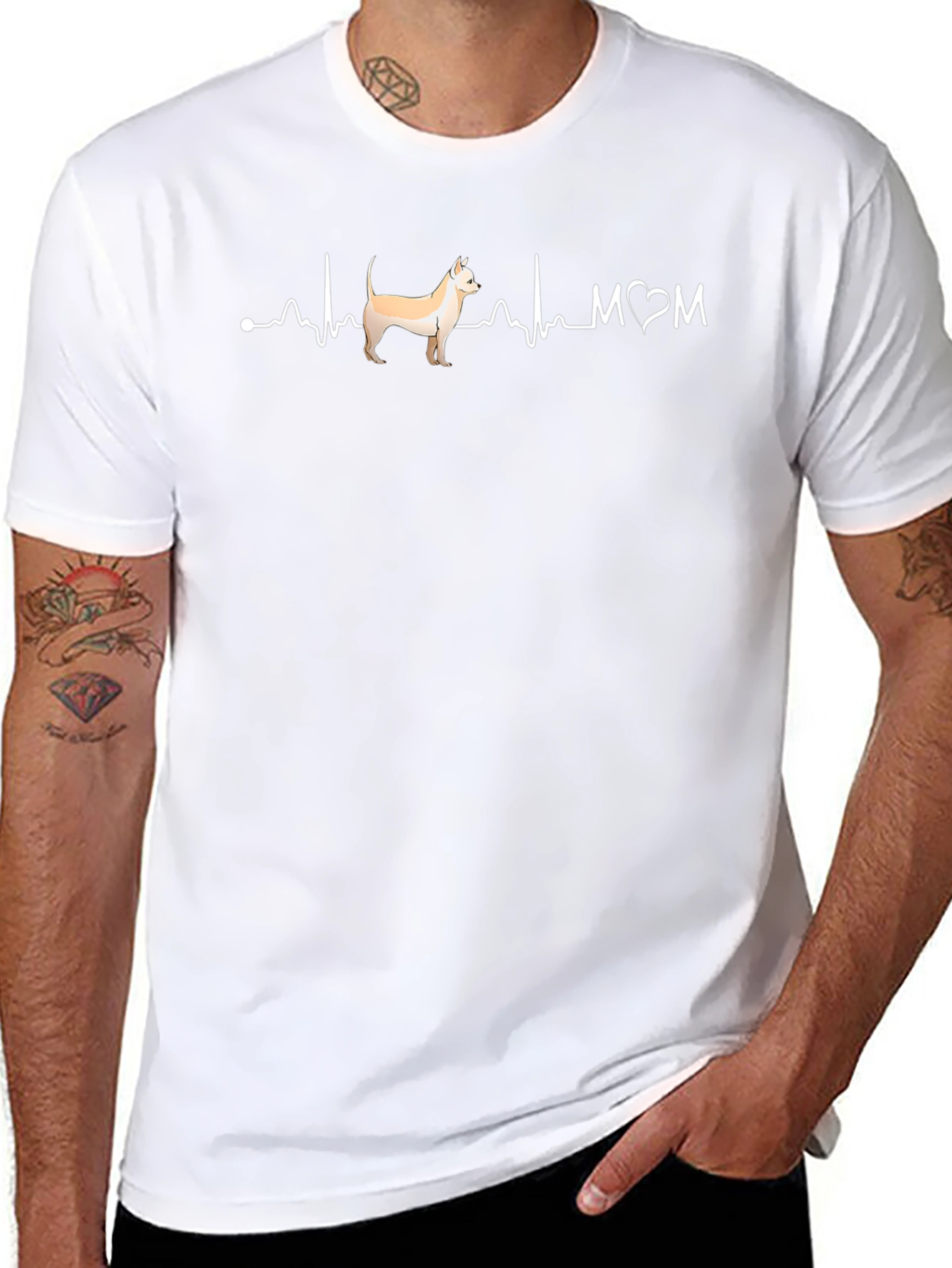 Chihuahua Mom Heartbeat T-Shirt