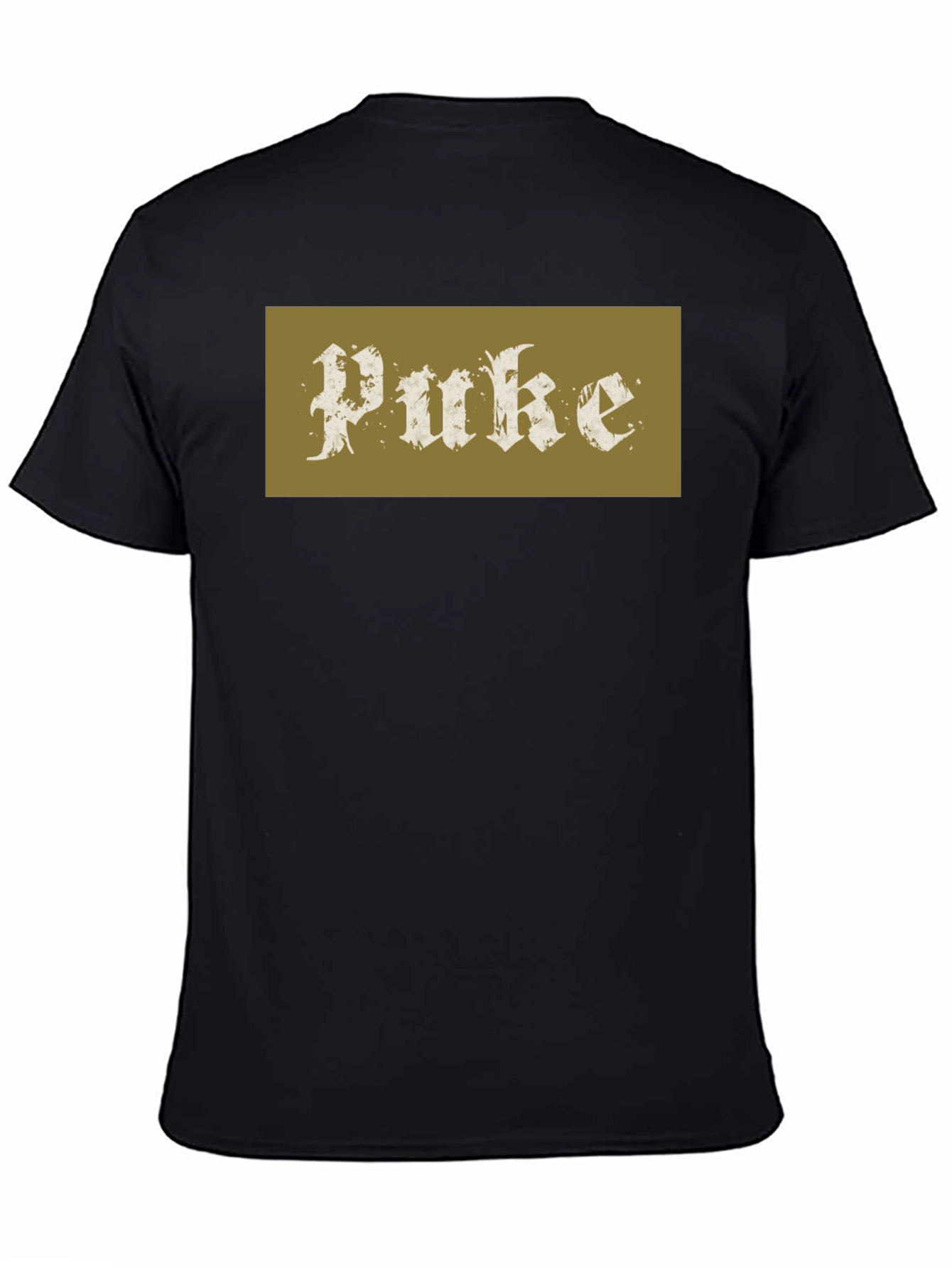 Puke Graphic Black Cotton Tee - Edgy Streetwear