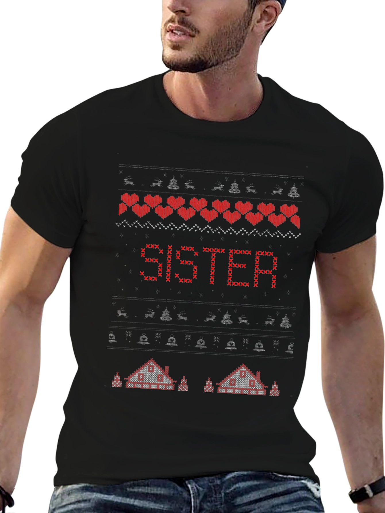Sister Christmas Ugly Sweater T-Shirt
