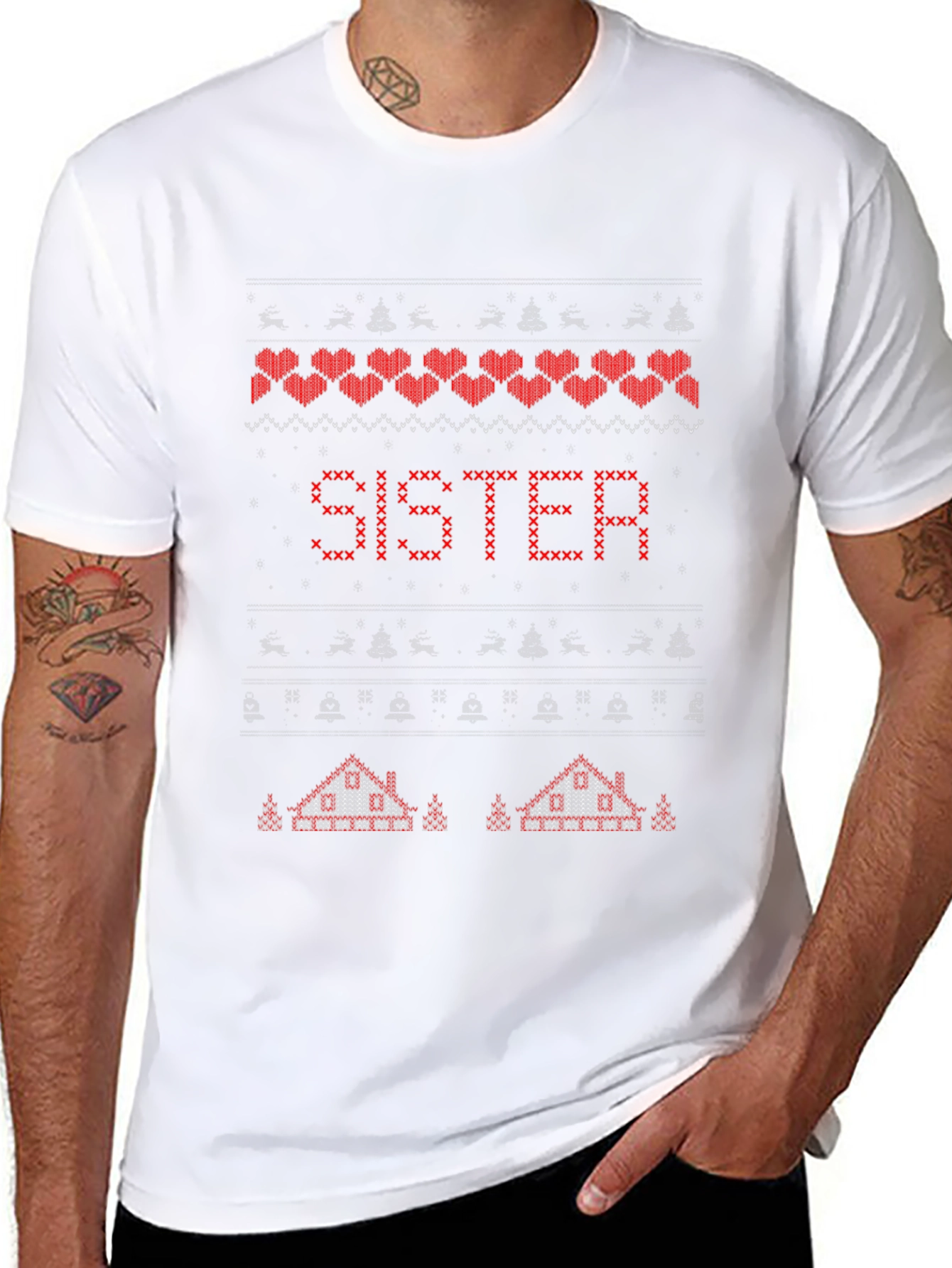 Sister Christmas Ugly Sweater T-Shirt