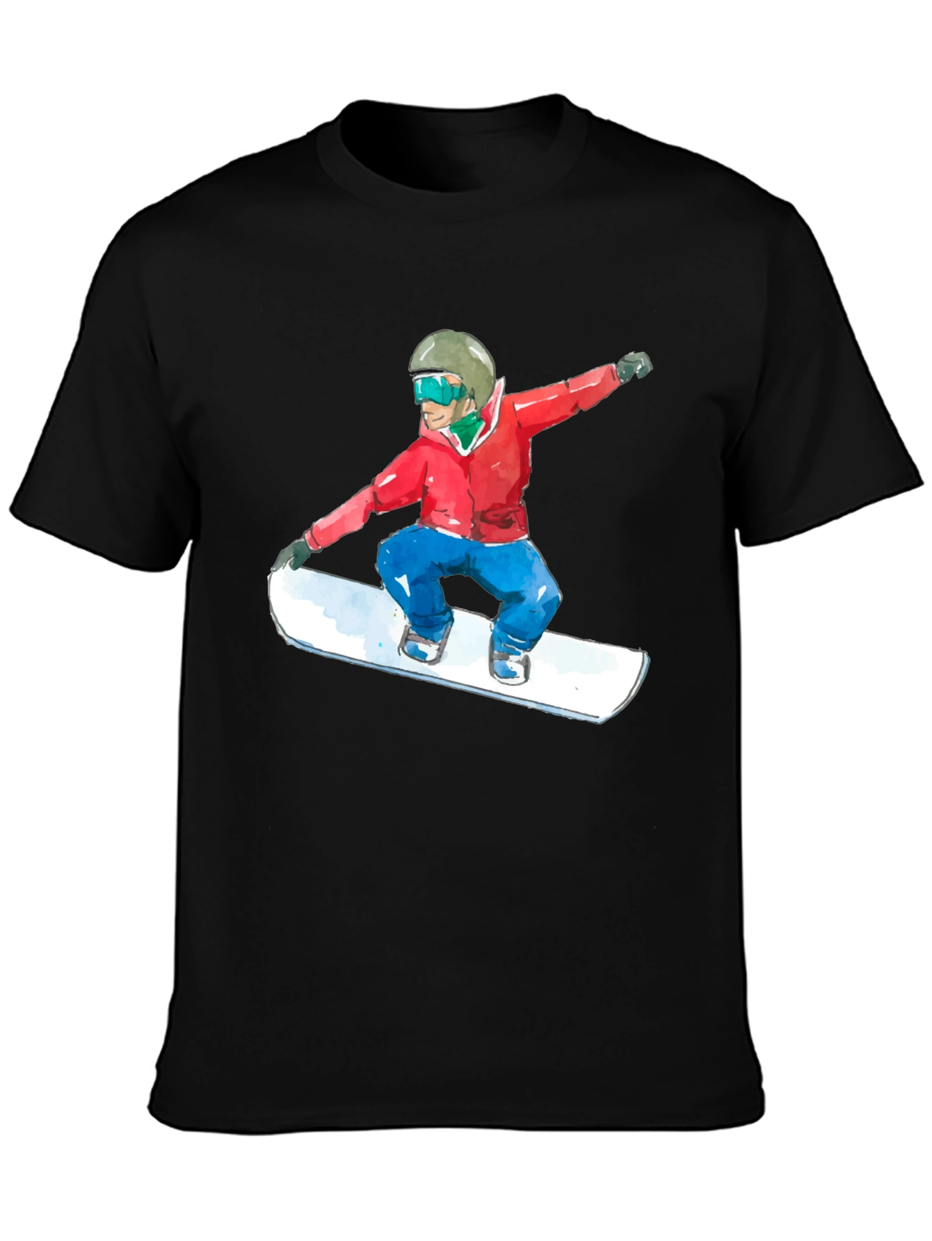 Snowboarder Graphic Black T-Shirt