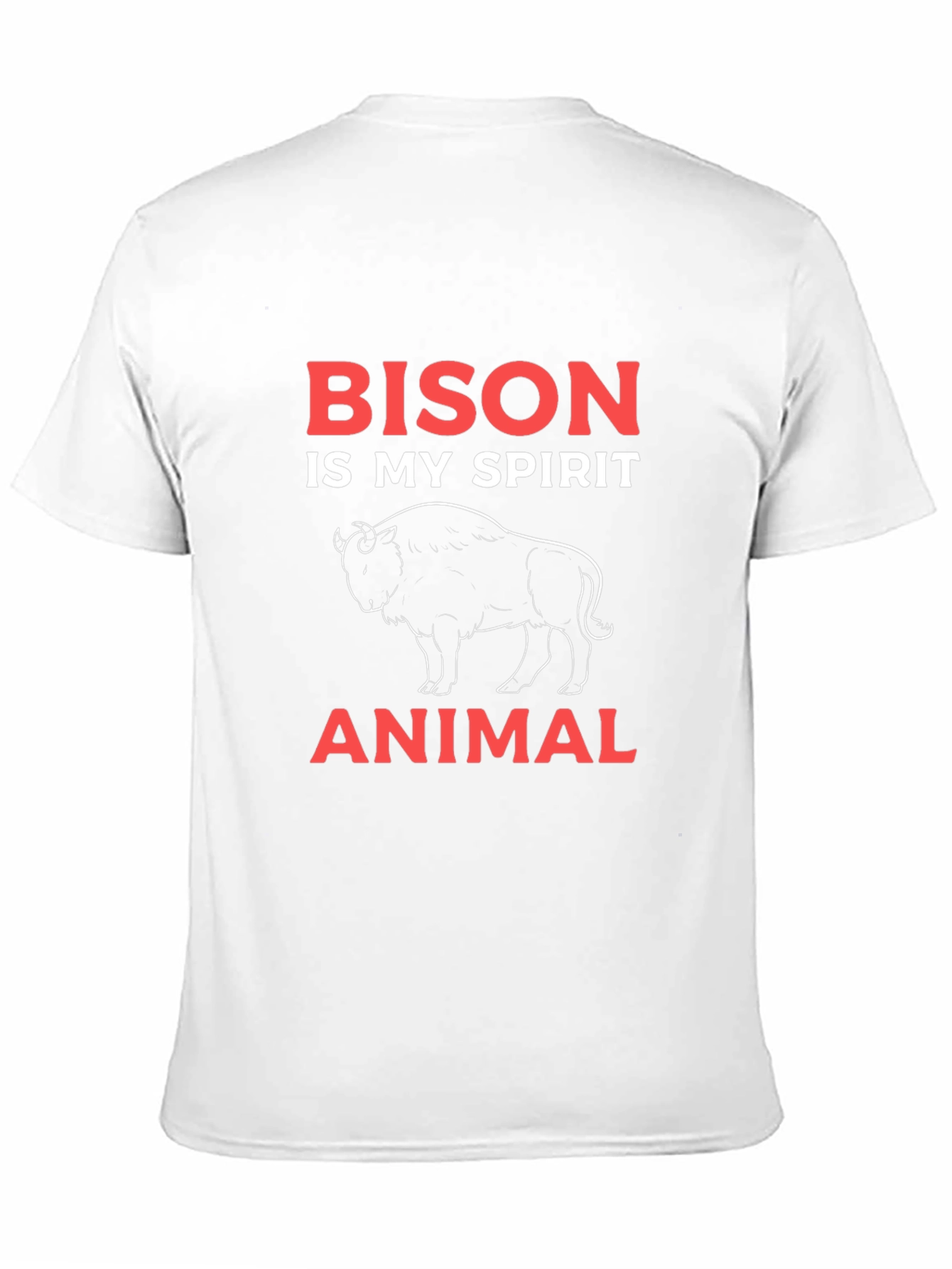 Bison Spirit Animal Black T-Shirt
