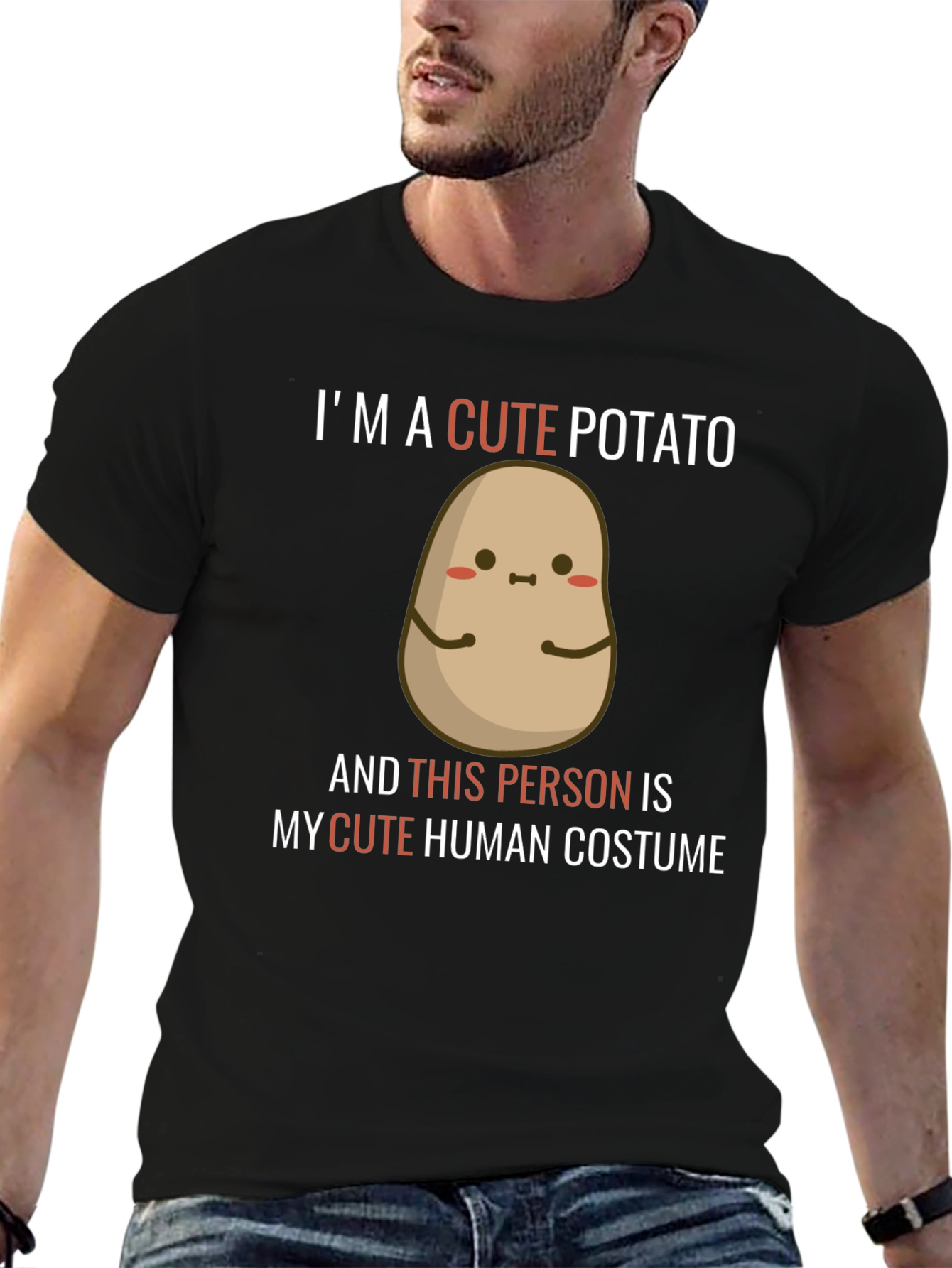 Cute Potato Graphic Tee - Novelty Humor T-Shirt