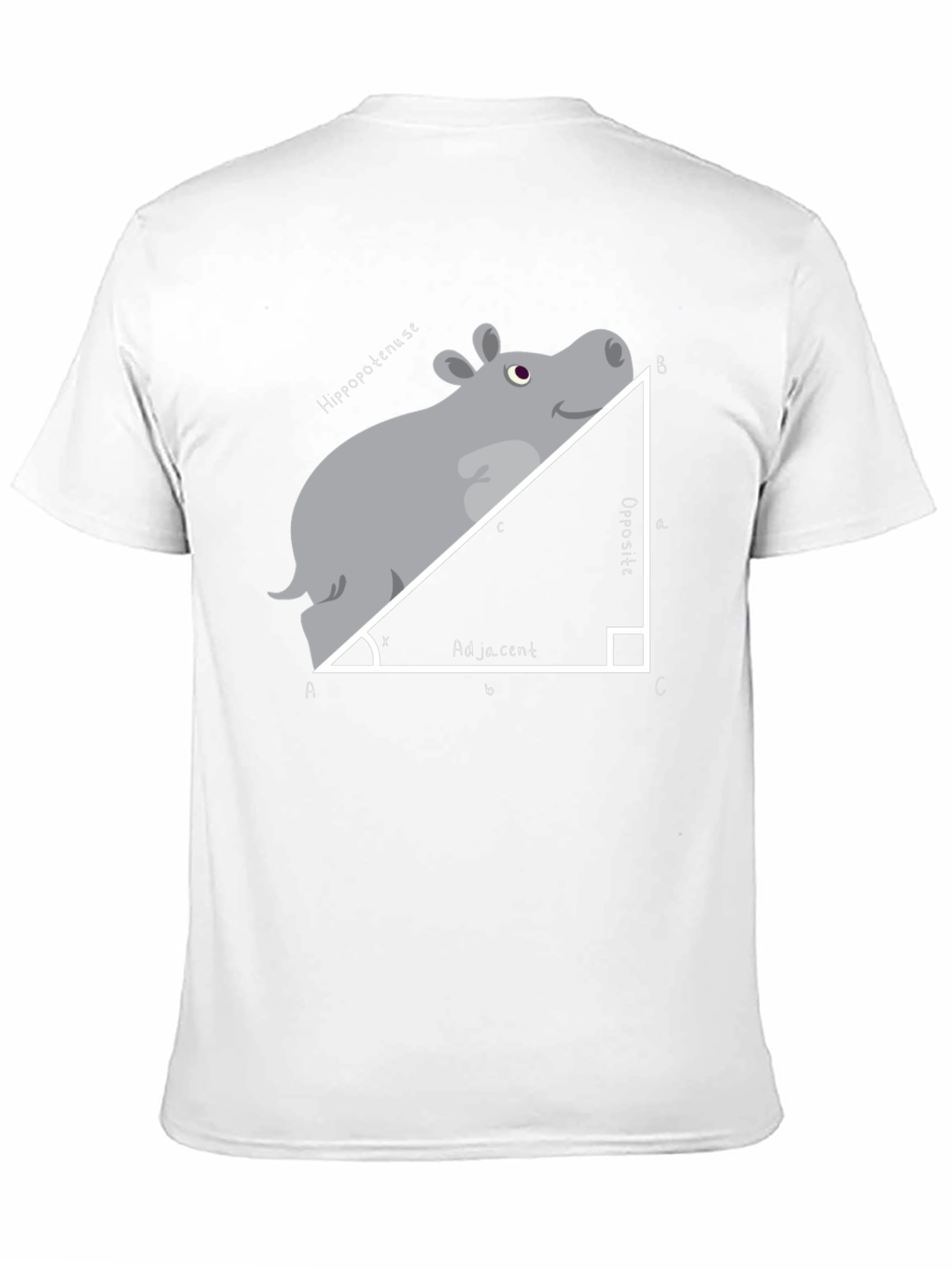 Hippo-tenuse T-Shirt: Math Humor Tee